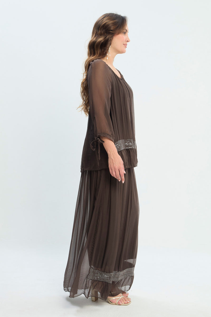 Vestido en Seda con Lentejuelas NEW vista 2 - BYBLA Colombia