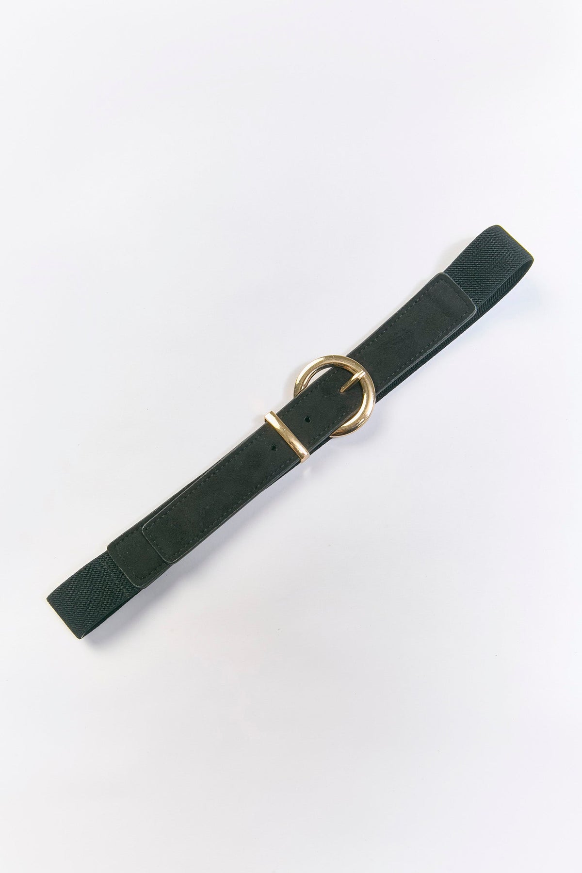 Cinturón Pasador Hebilla Dorada Verde Oscuro BYBLA