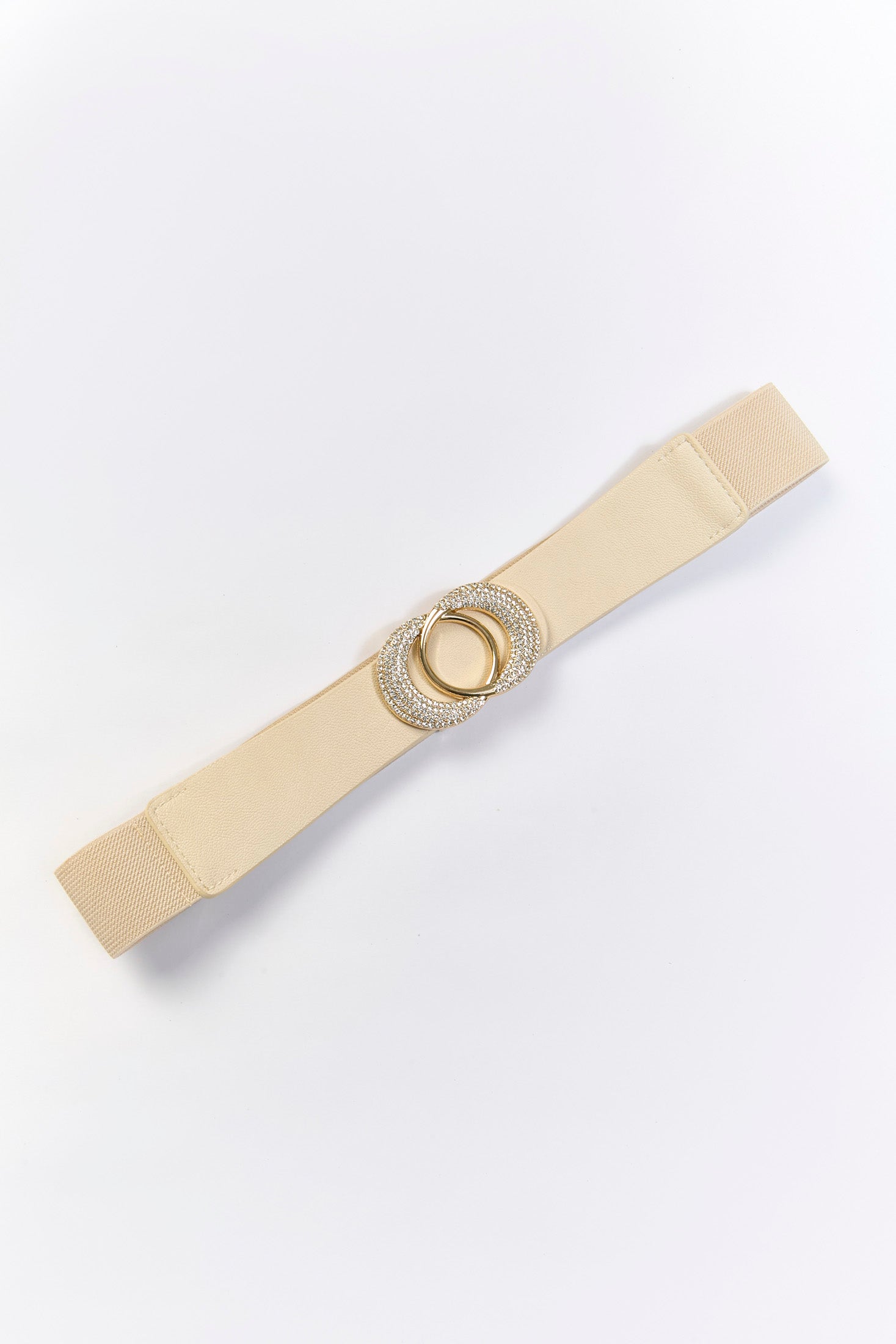 Cinturón beige banda elástica