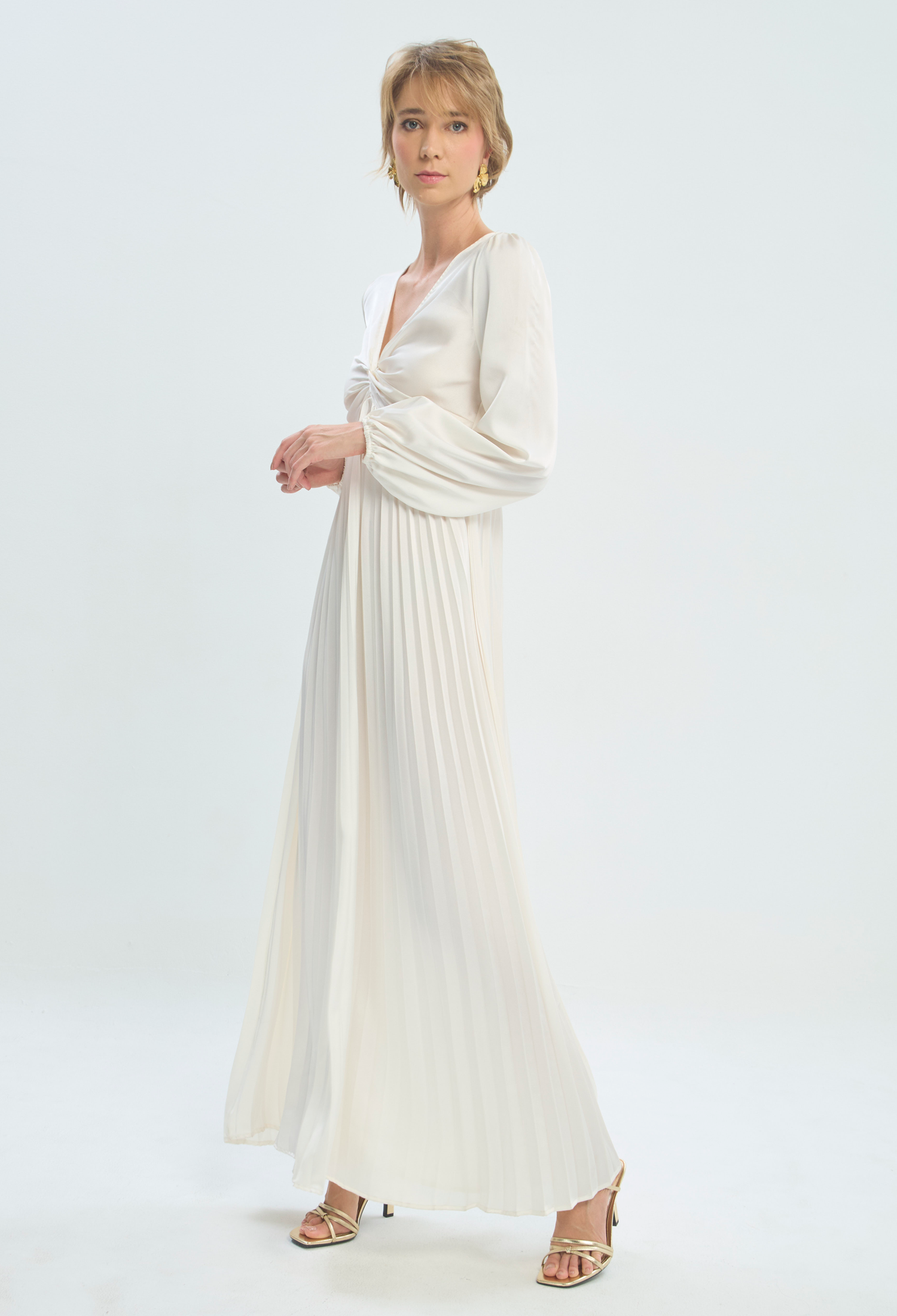Vestido Largo Beige BYBLA - vista 2