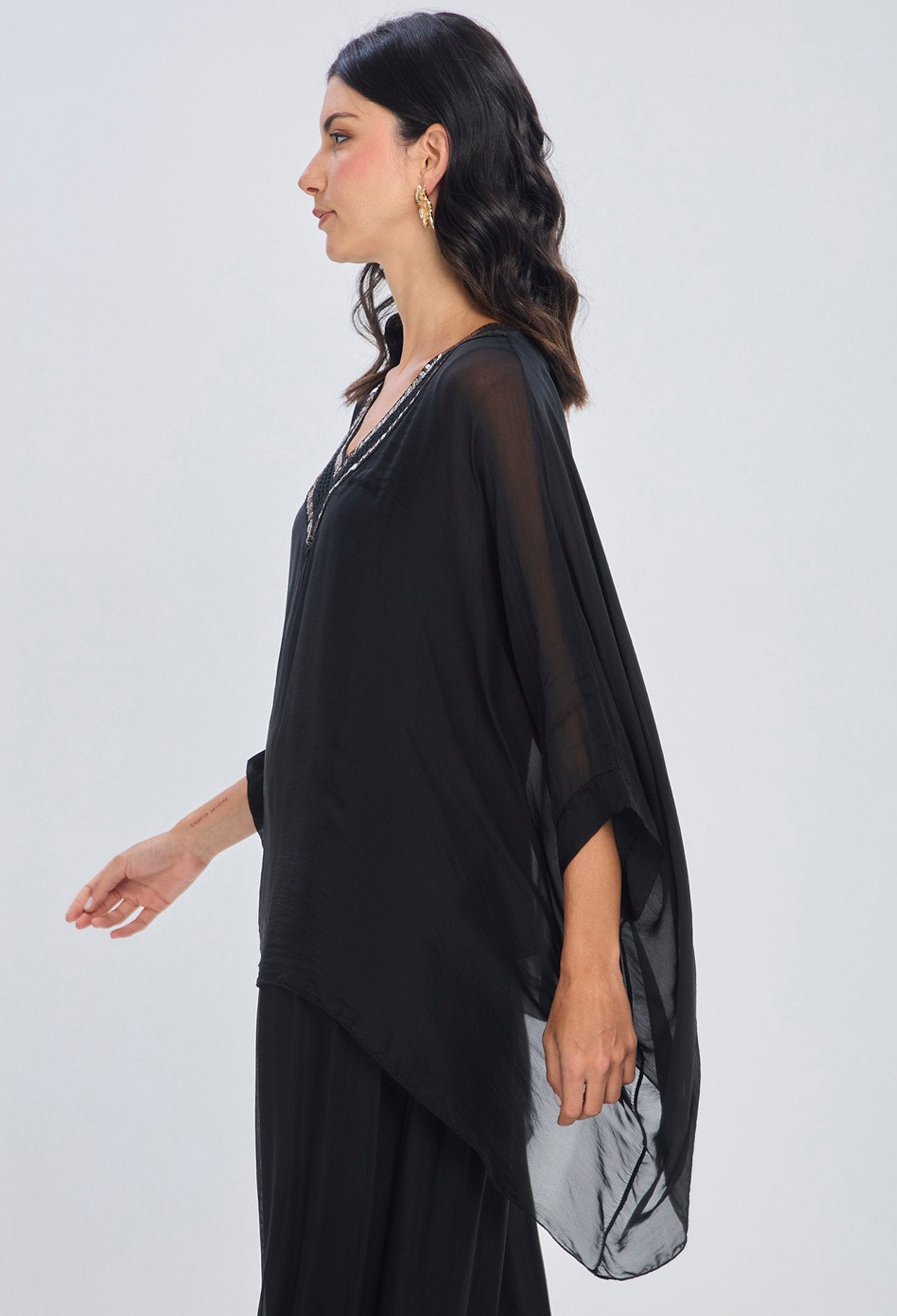 Blusa Lentejuelas Cuello V - Foto 2