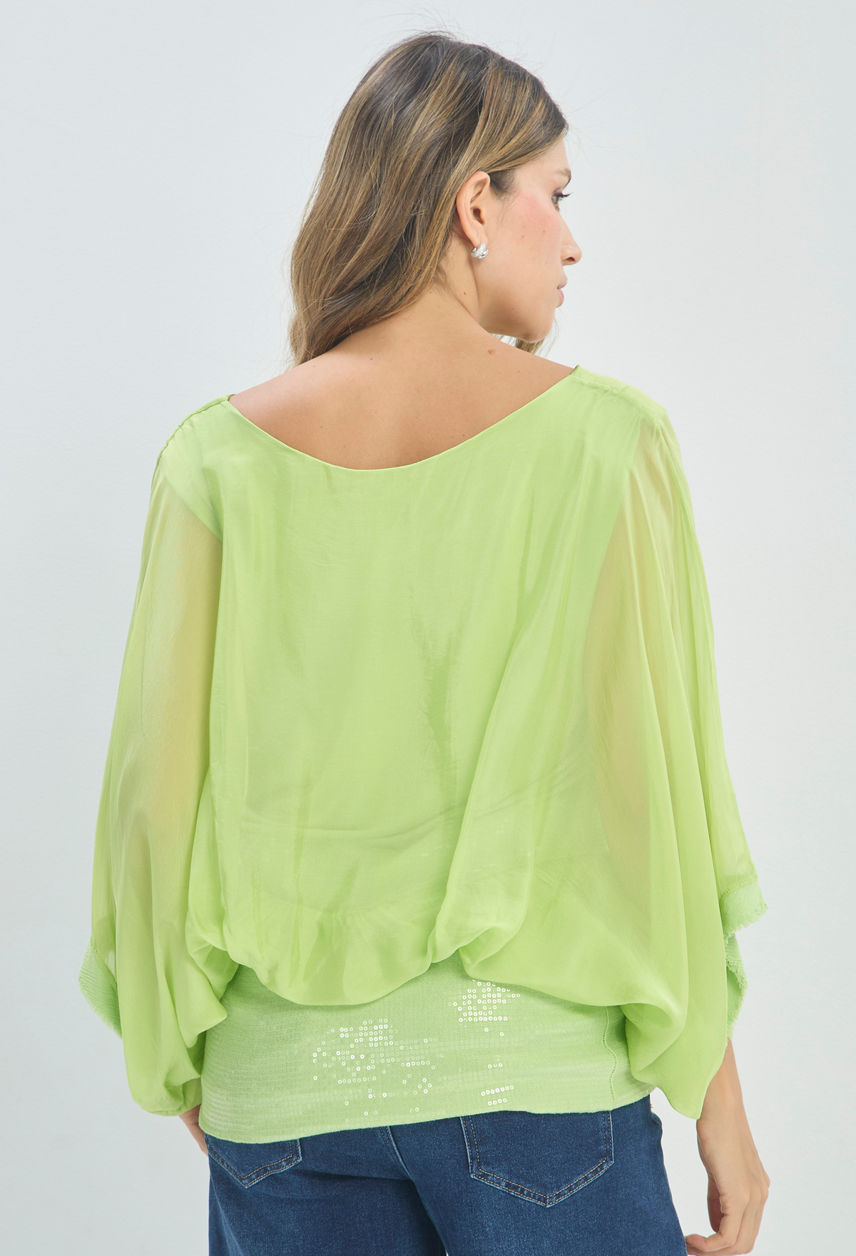 Blusa Manga 3/4 Verde Limón BYBLA - vista 4