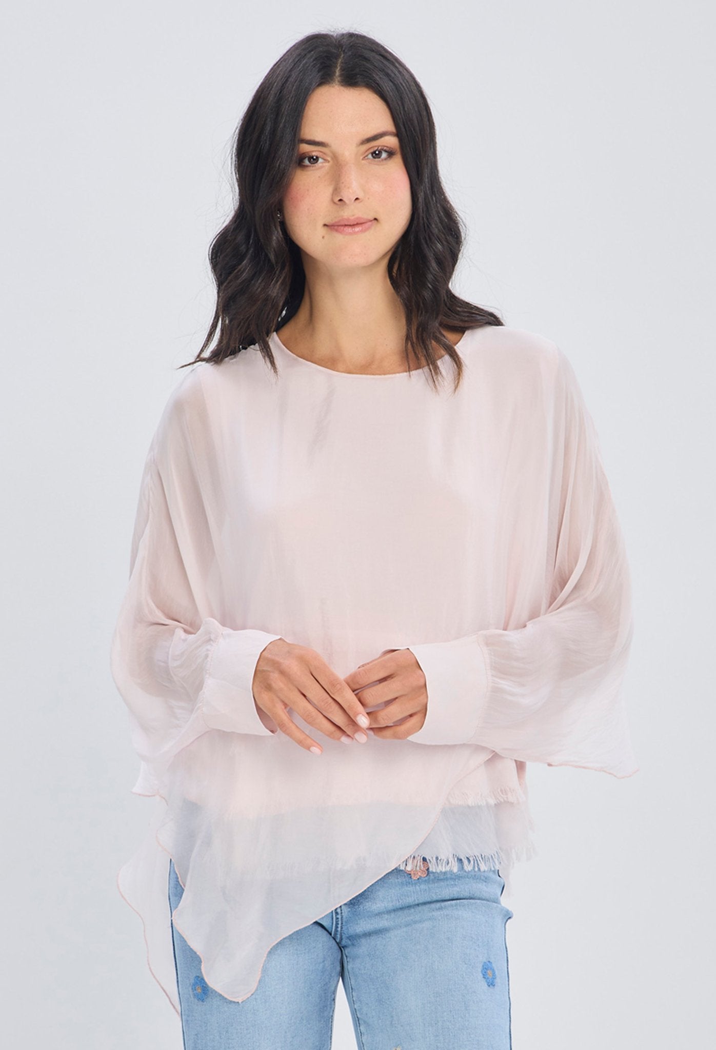 Blusa Tipo Capa Manga Caída NEW