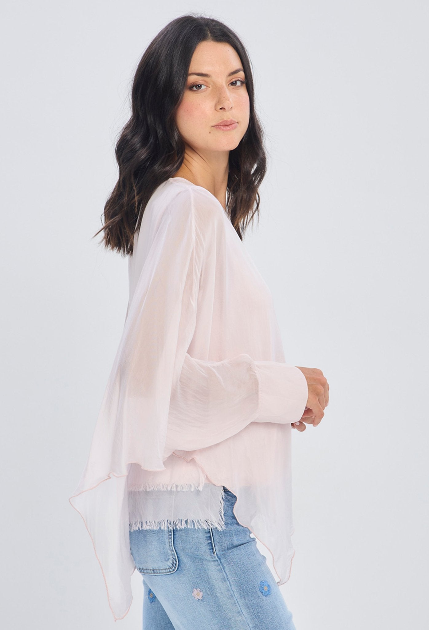Blusa Tipo Capa Manga Caída NEW