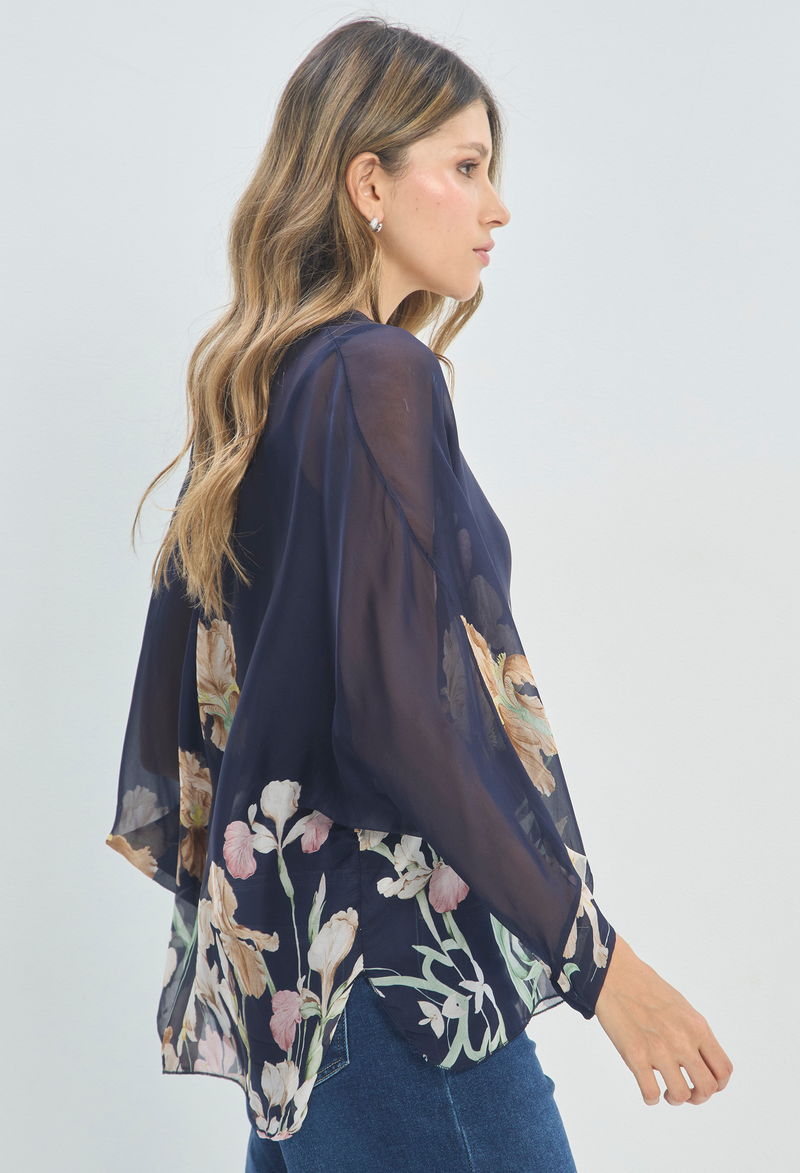 Blusa con Camisilla Azul Floral BYBLA - vista 2