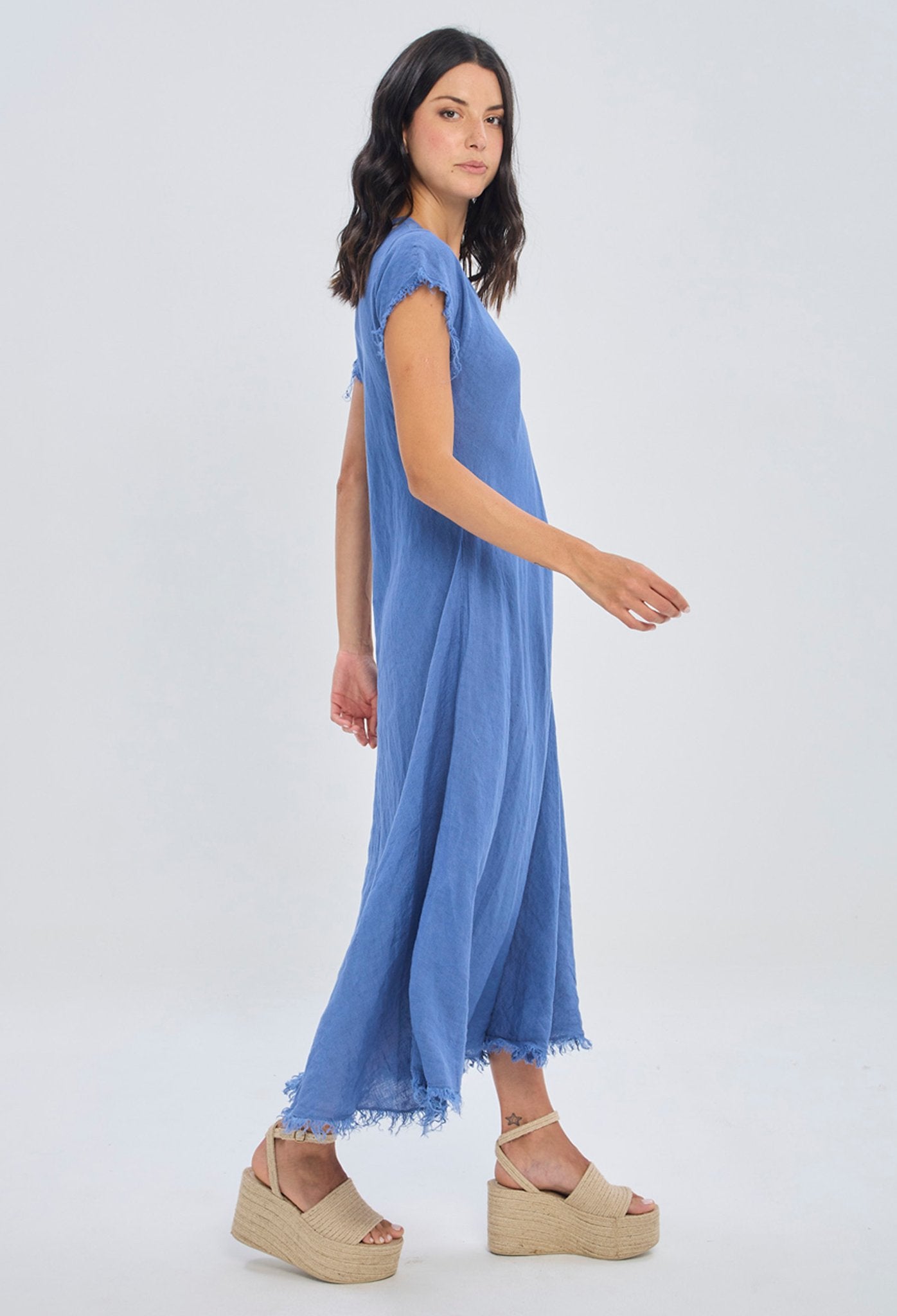 Vestido Midi con Flecos NEW