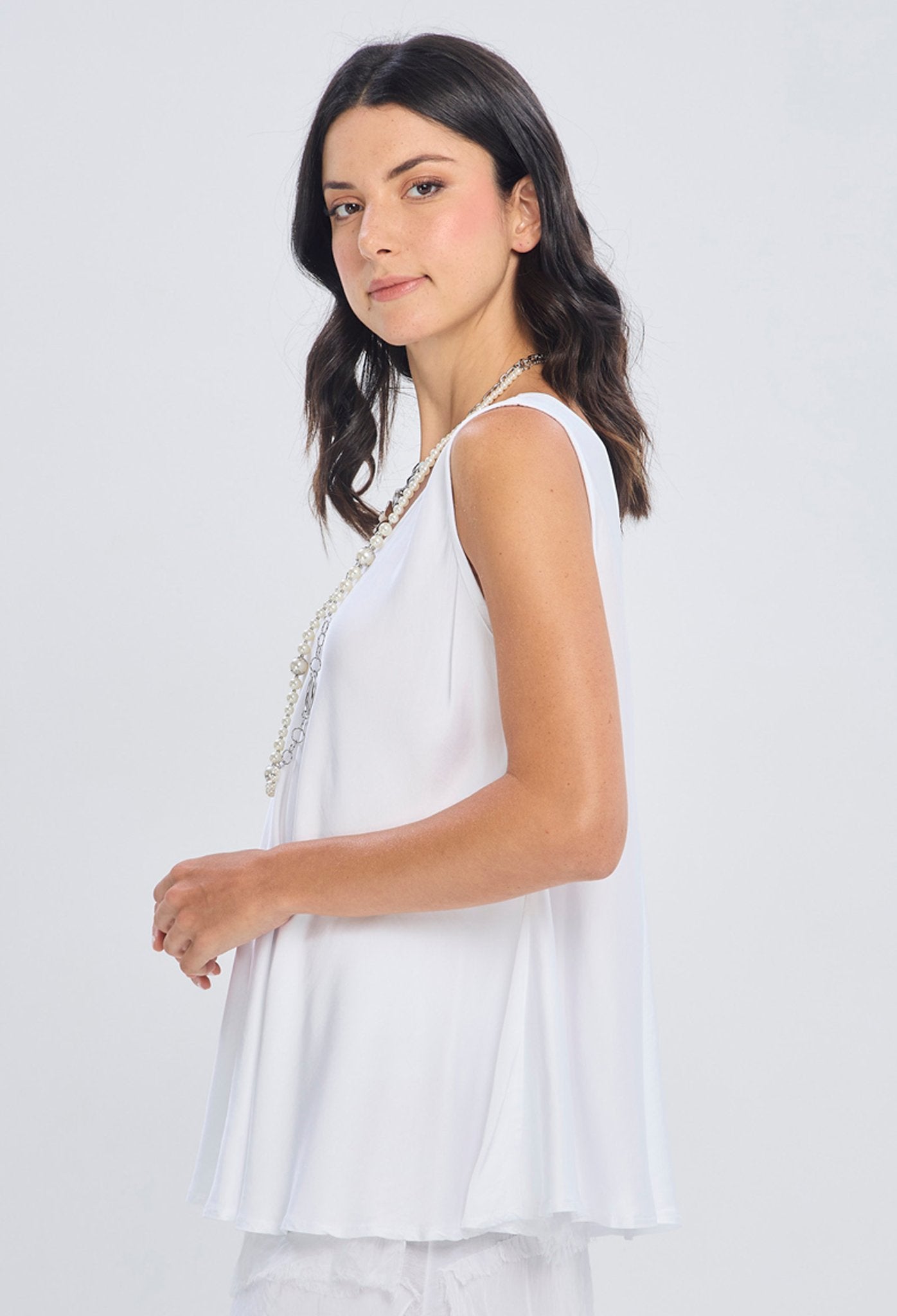 Blusa Sin Mangas Cuello V