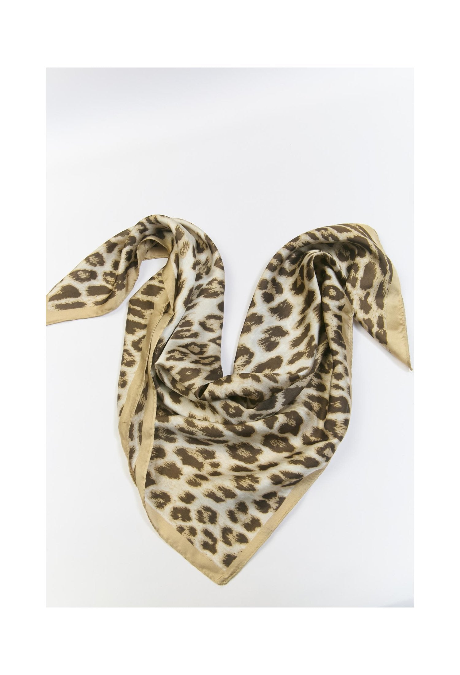 Pañoleta multiuso kaki con animal print