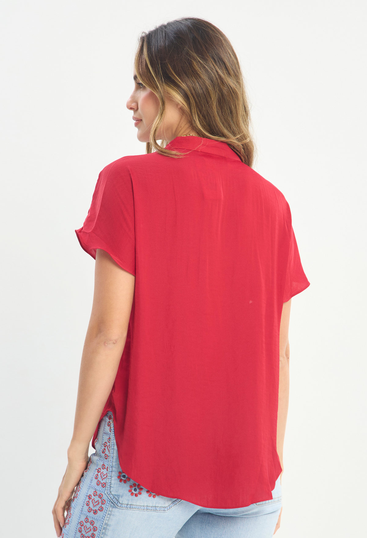 Blusa Mao Viscosa Manga Corta NEW