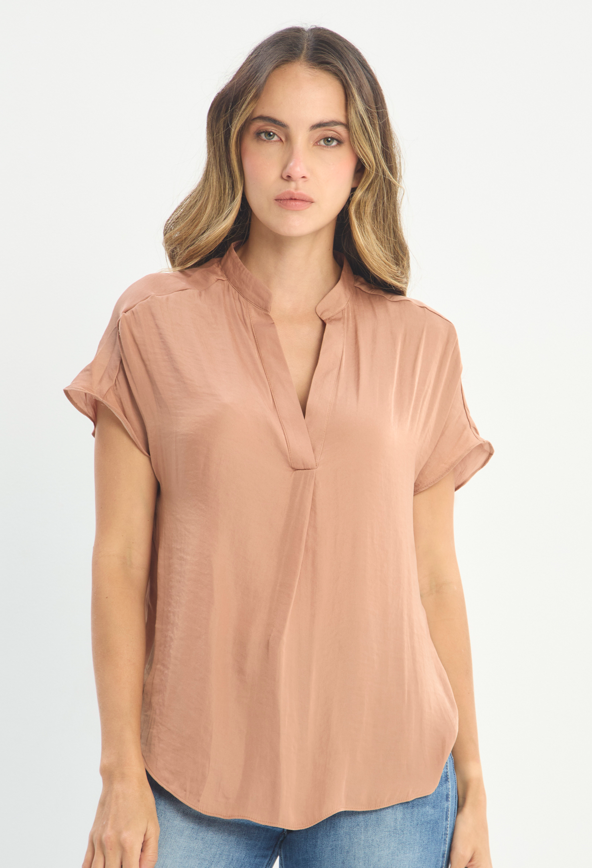 Blusa Mao Viscosa Manga Corta NEW