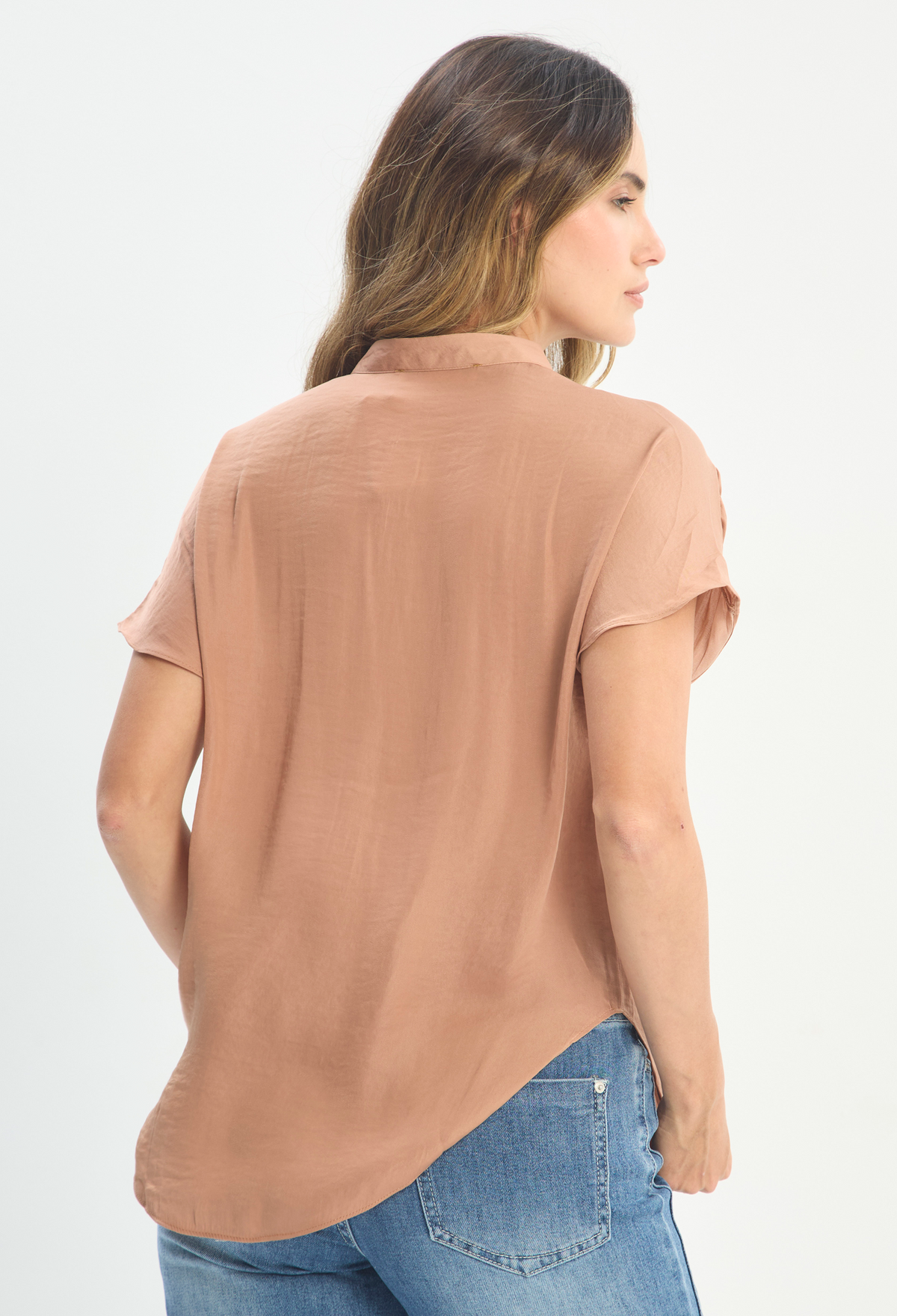 Blusa Mao Viscosa Manga Corta NEW