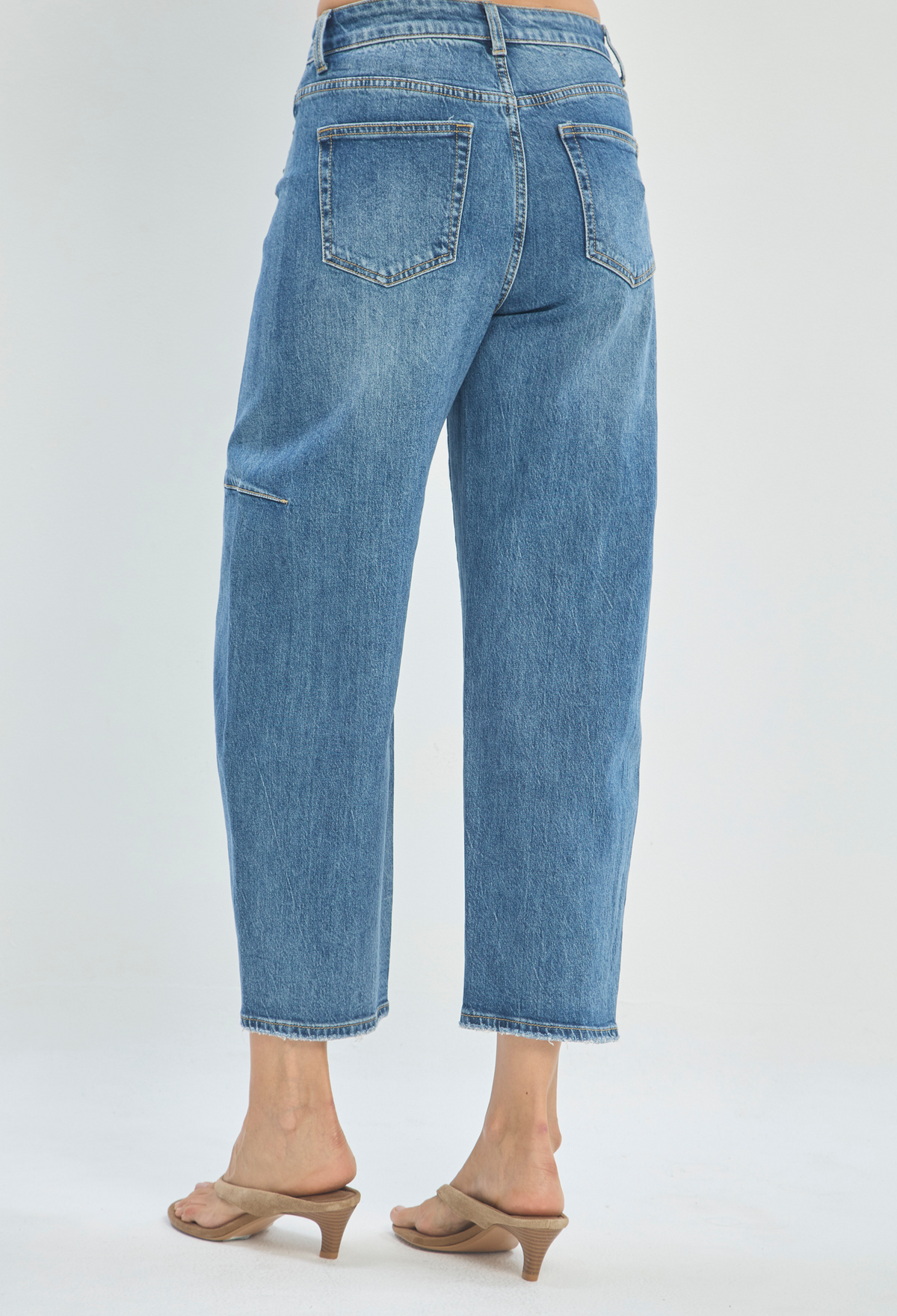 Jean Barrel con Taches Azul Medio BYBLA - vista 7