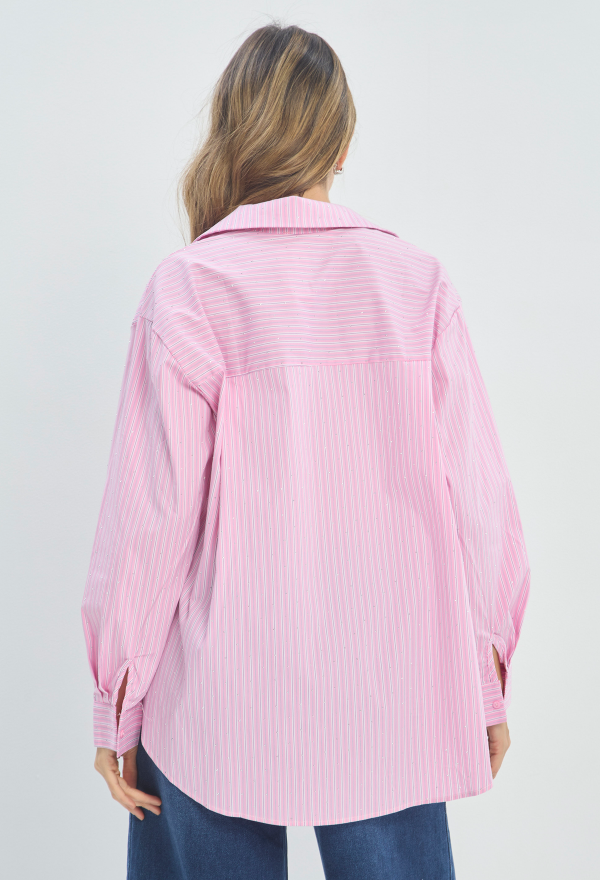 Blusa Manga Larga Rayas con Brillos BYBLA - vista 3