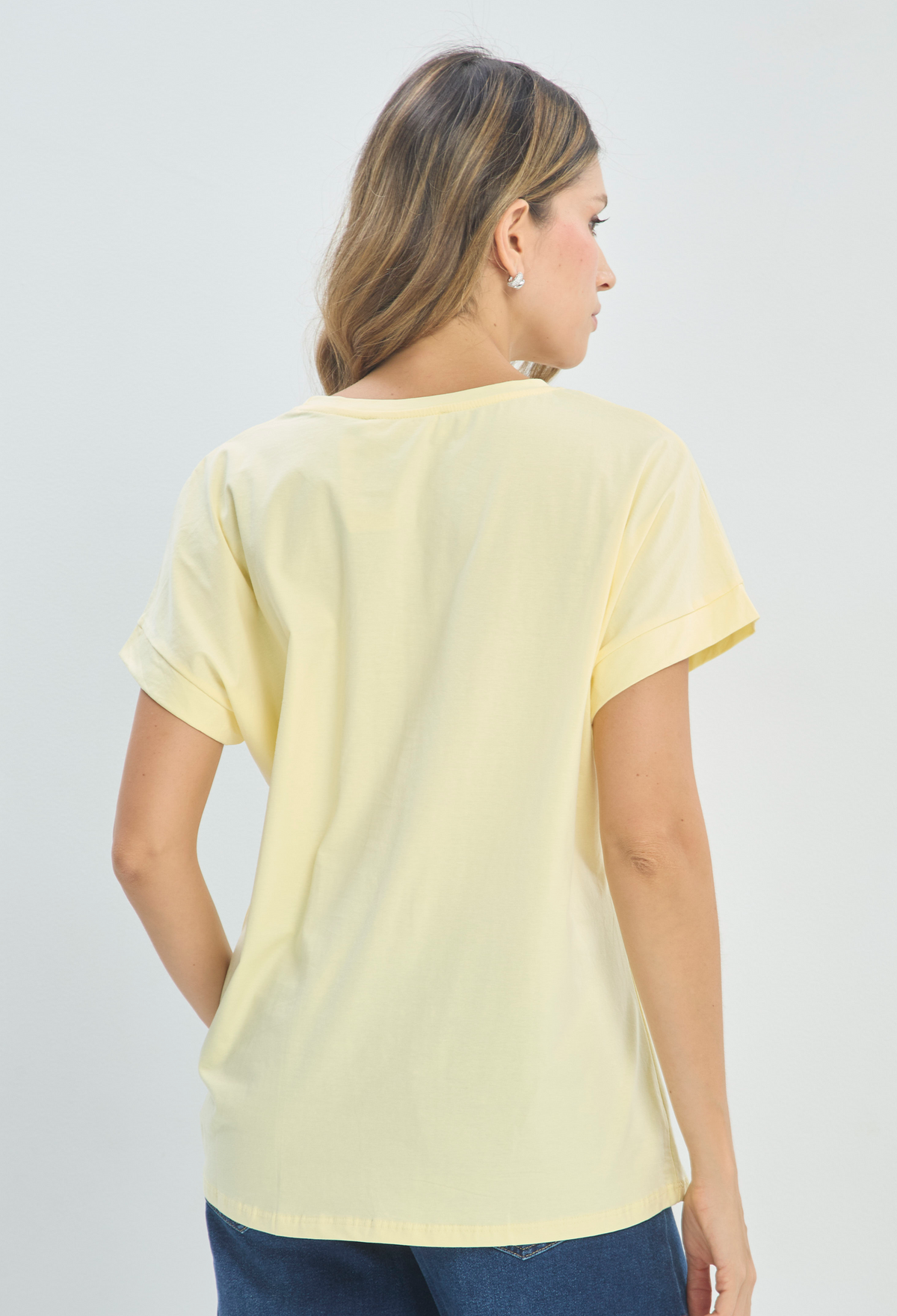 Camiseta Amarilla con Moño de Lentejuelas BYBLA - vista 3
