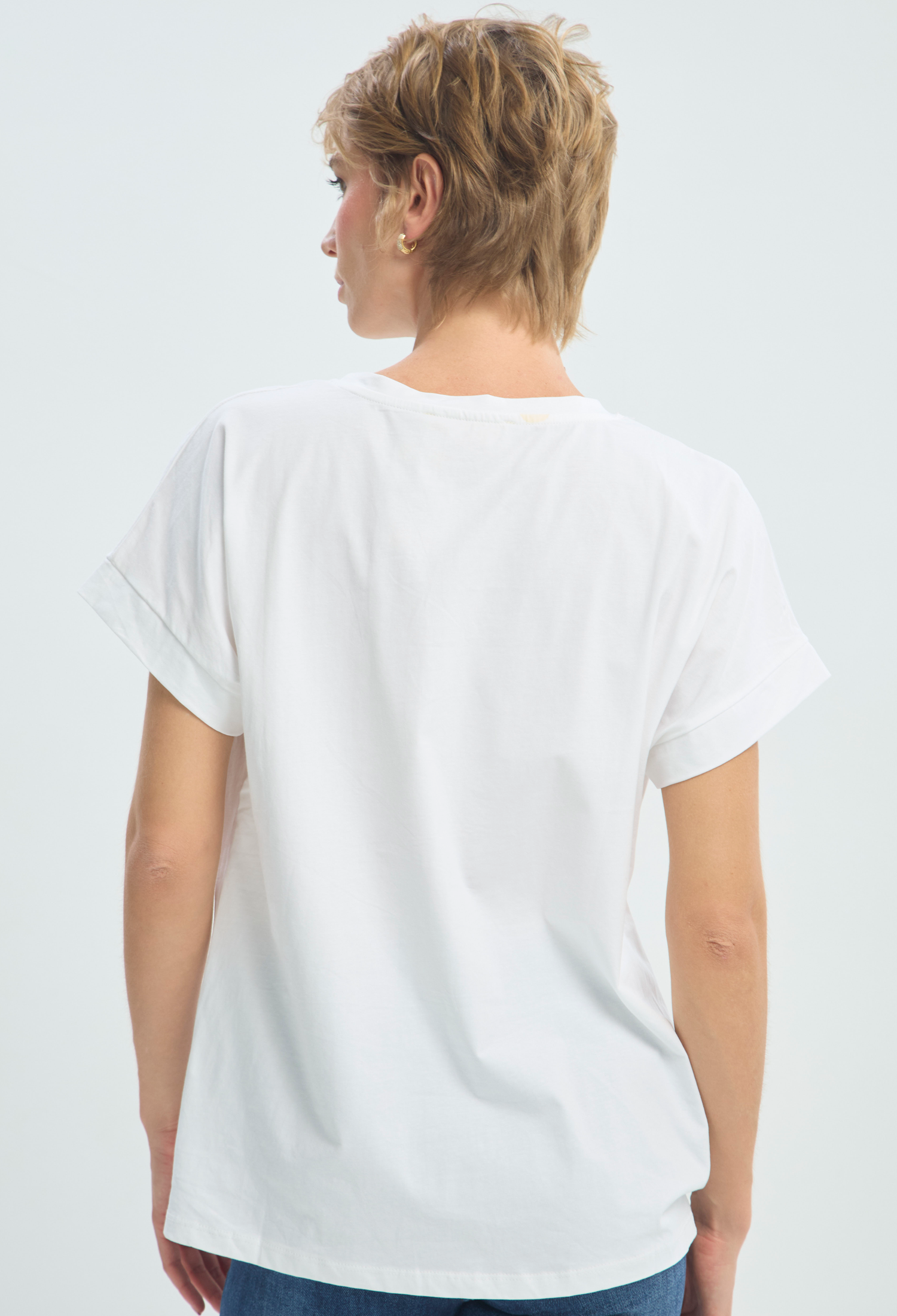 Camiseta Blanca Lazo Bordado BYBLA - vista 3