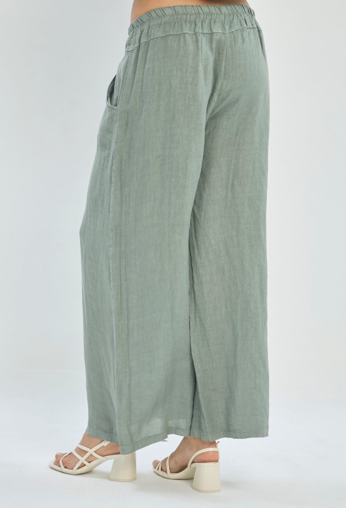Pantalón Palazzo en Lino Salvia BYBLA - vista 4