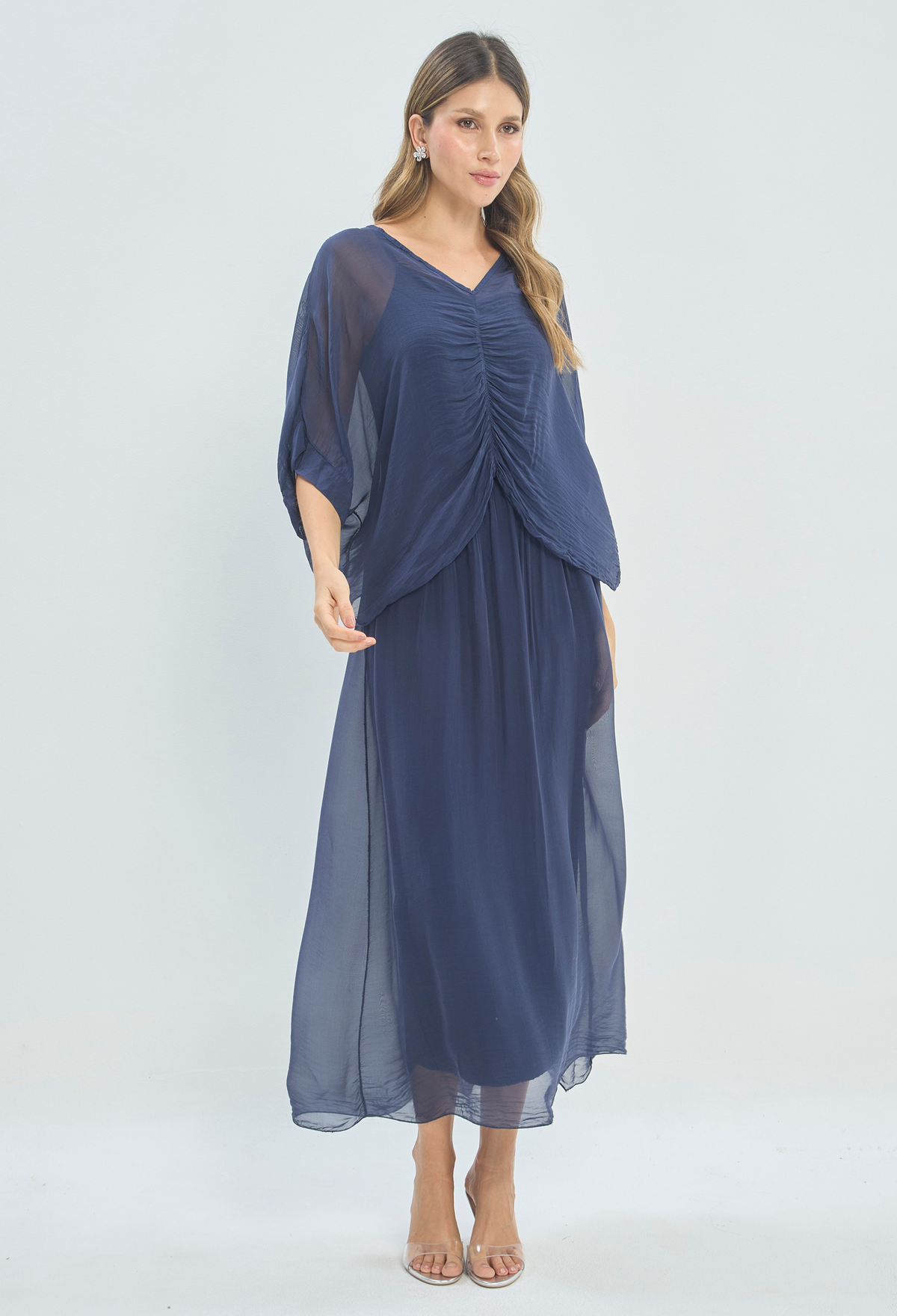 Vestido Largo con Blusa Azul Índigo BYBLA - vista 2