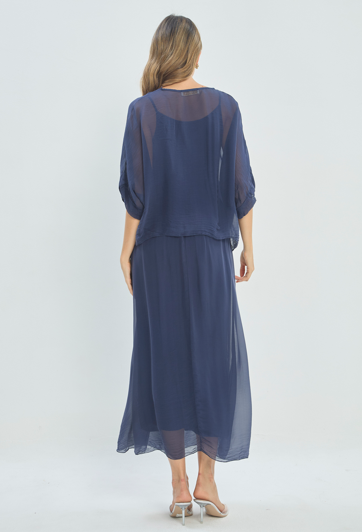 Vestido Largo con Blusa Azul Índigo BYBLA - vista 4