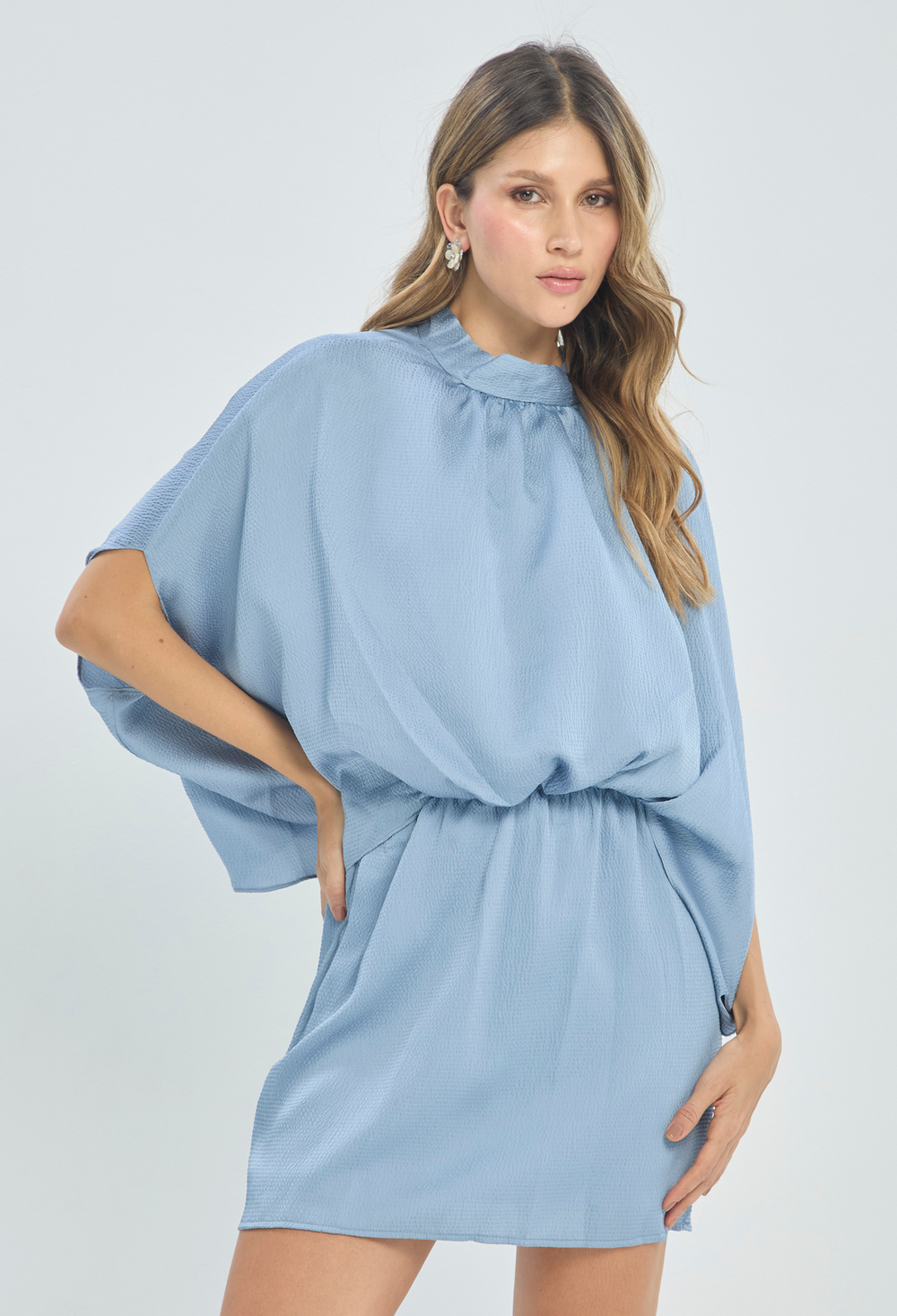 Vestido Corto Azul Cielo BYBLA