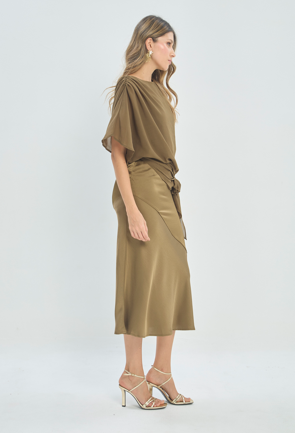Vestido Largo con Blusa Oliva BYBLA - vista 2