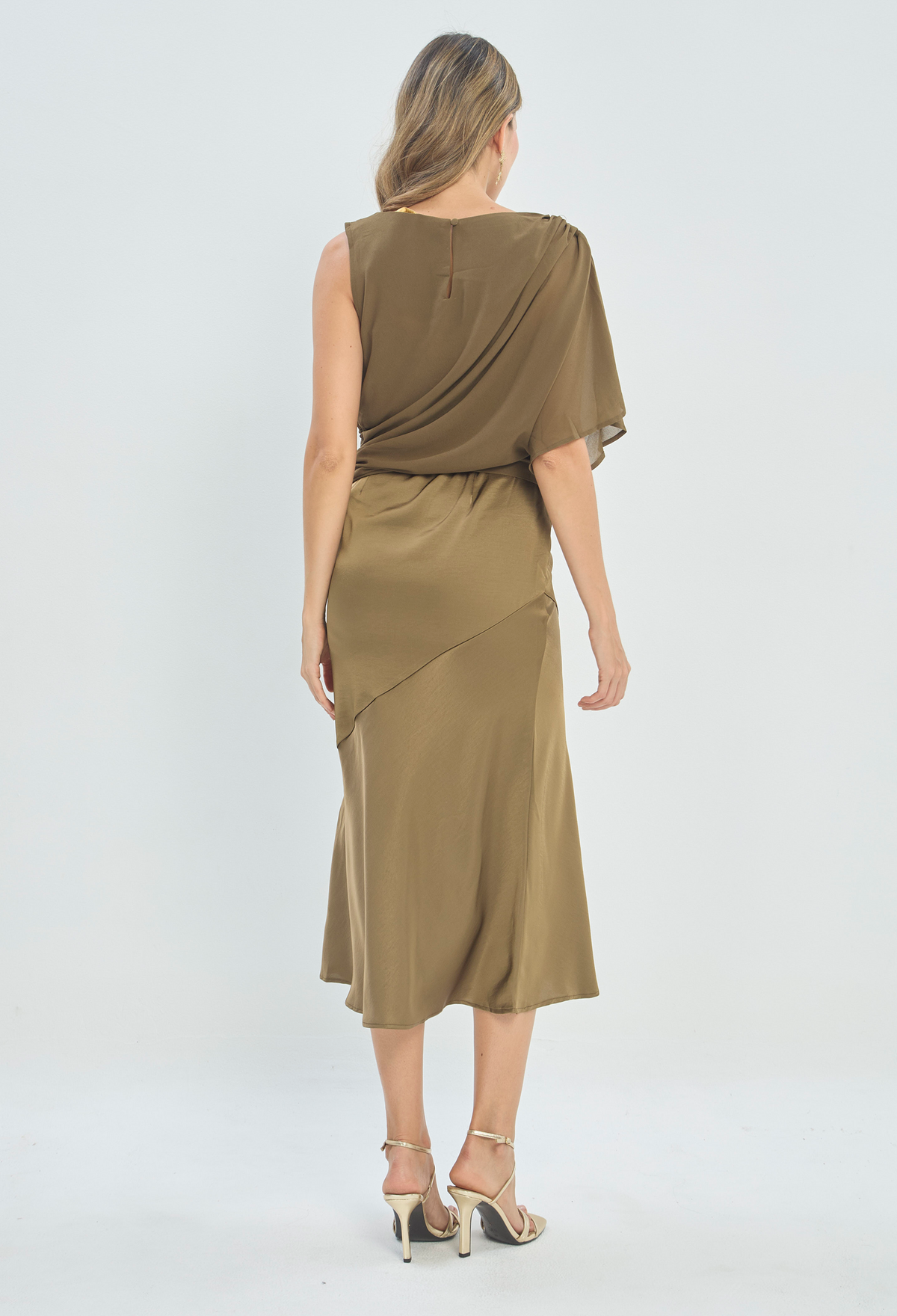 Vestido Largo con Blusa Oliva BYBLA - vista 3