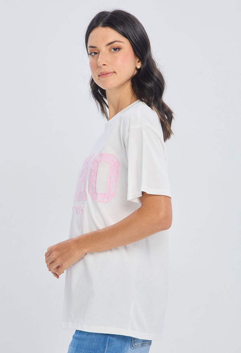 Blusa blanca algodón puro con detalles bordados talla única para mujer - vista 2