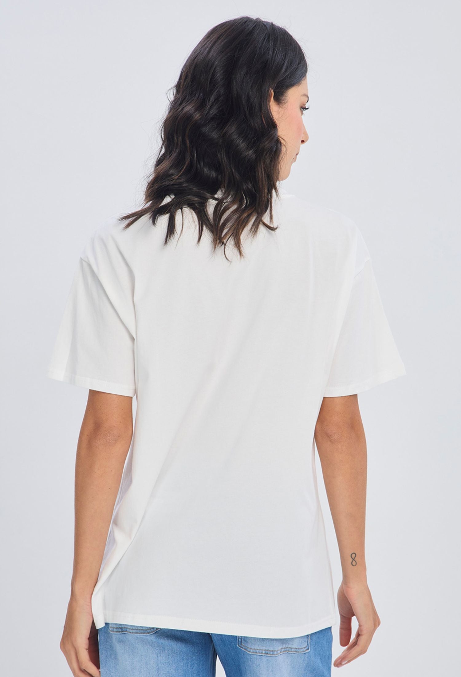 Blusa blanca algodón puro con detalles bordados talla única para mujer - vista 3