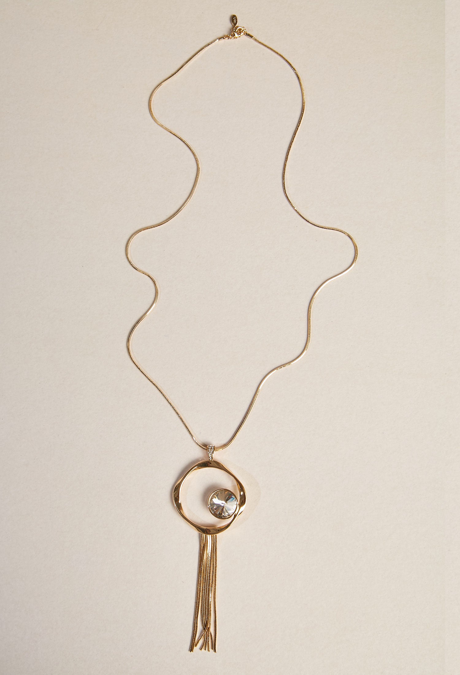 Collar Largo Argolla Gema