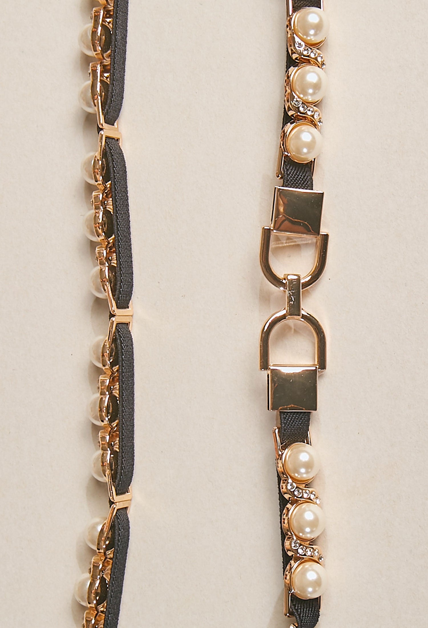 Cinturón Eslabones Con Perlas