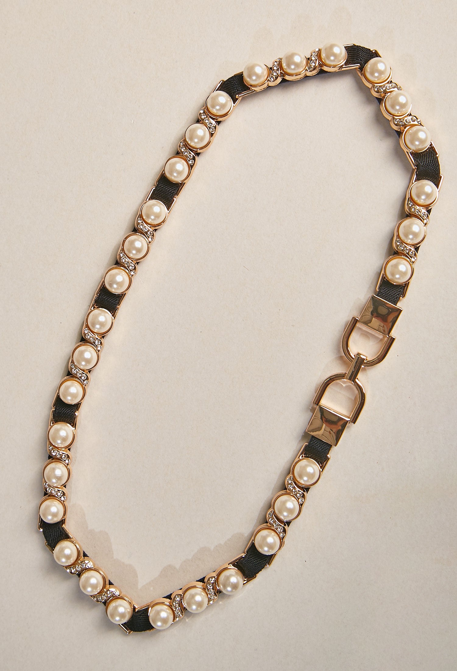 Cinturón Eslabones Con Perlas