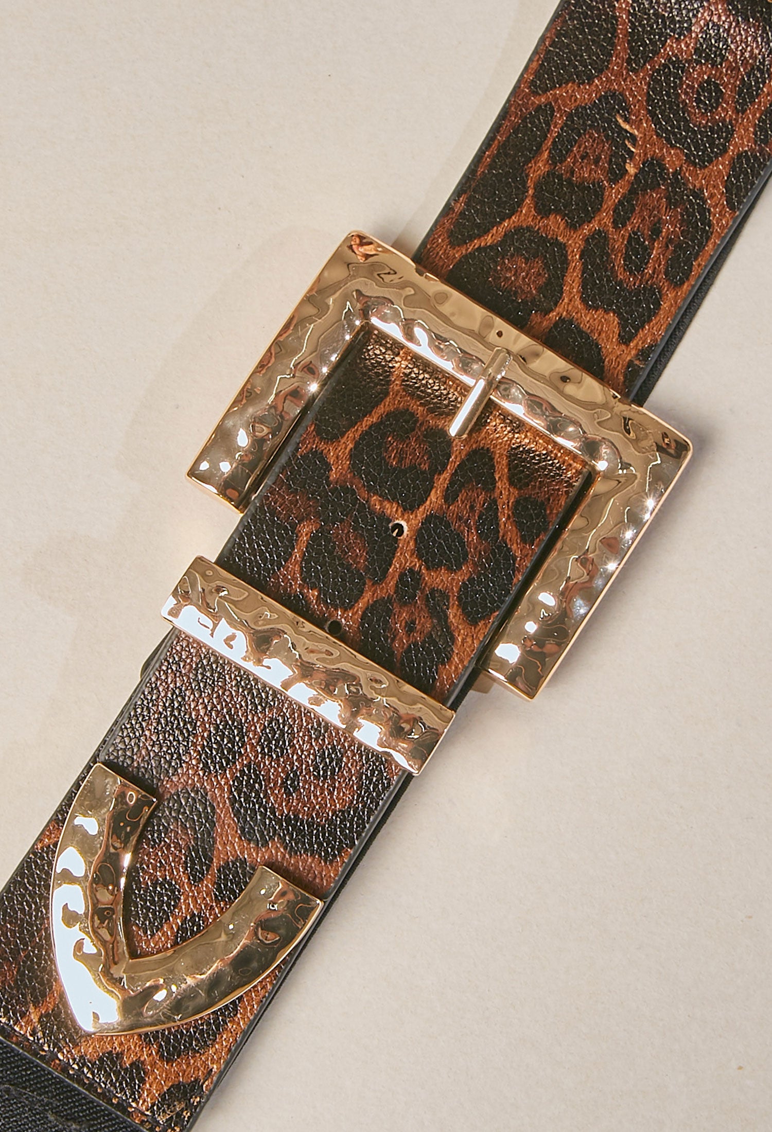 Cinturón Animal print Hebilla Dorada