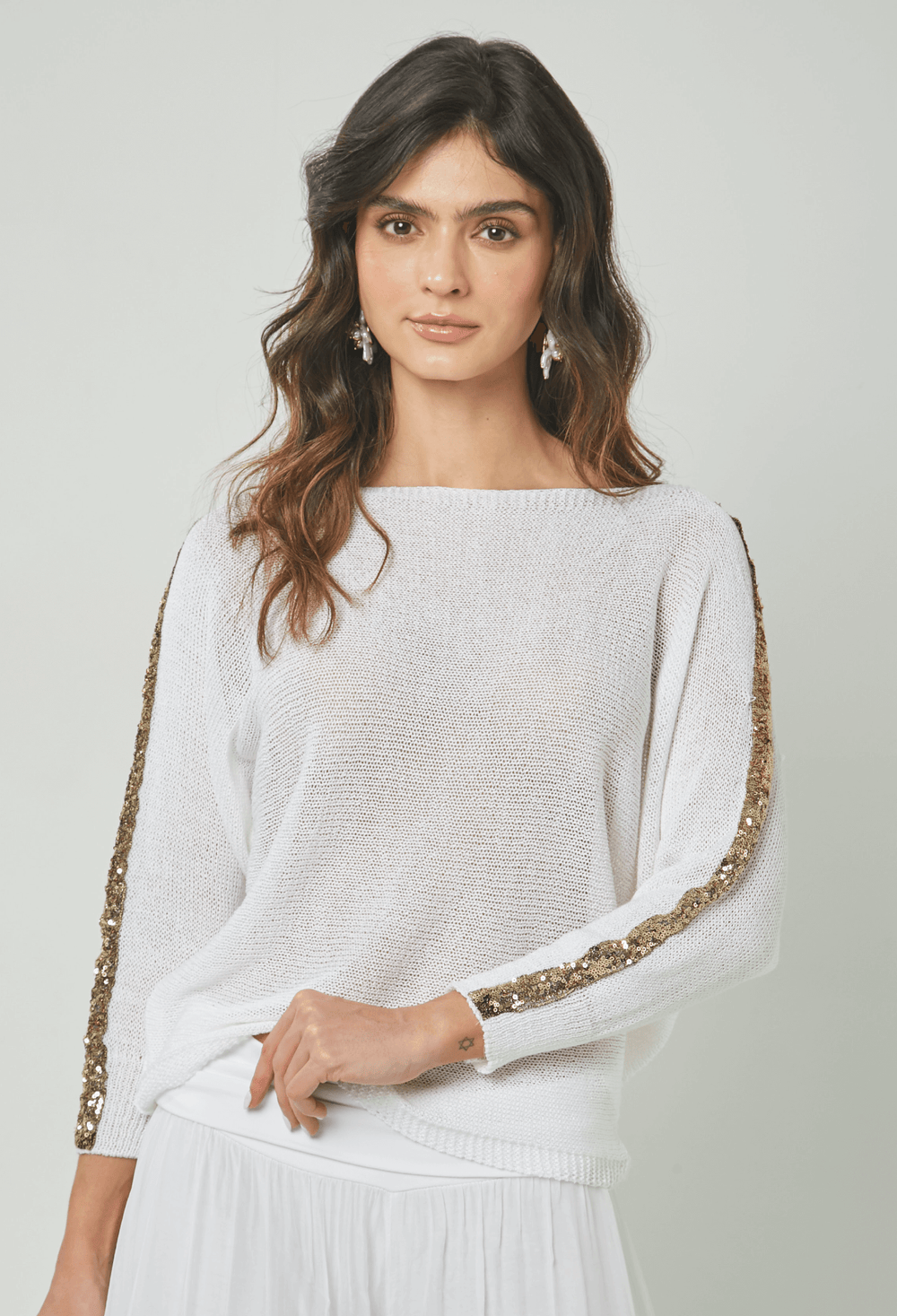 Blusa Tejida Lentejuelas - Foto 1