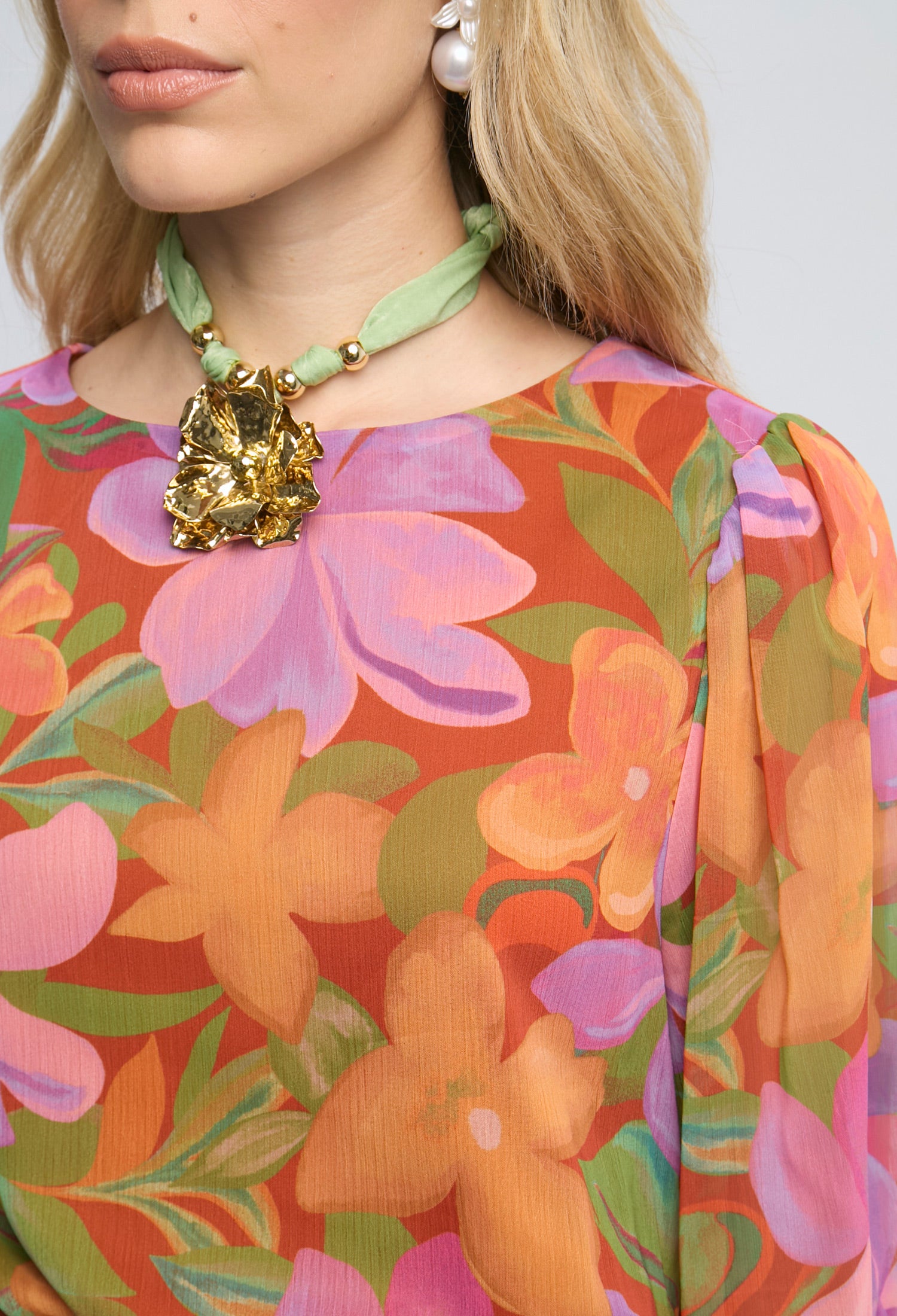 Vestido Corto Estampado Flores - SALE