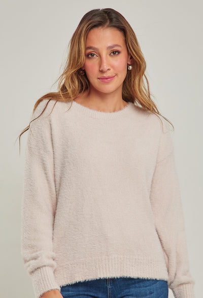 Buzo Tejido Con Cuello Redondo Mujer - SALE - BYBLA