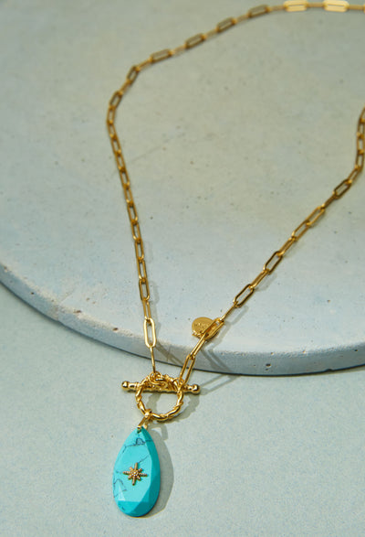 Collar Corto Piedra Óvalo Mujer - BYBLA