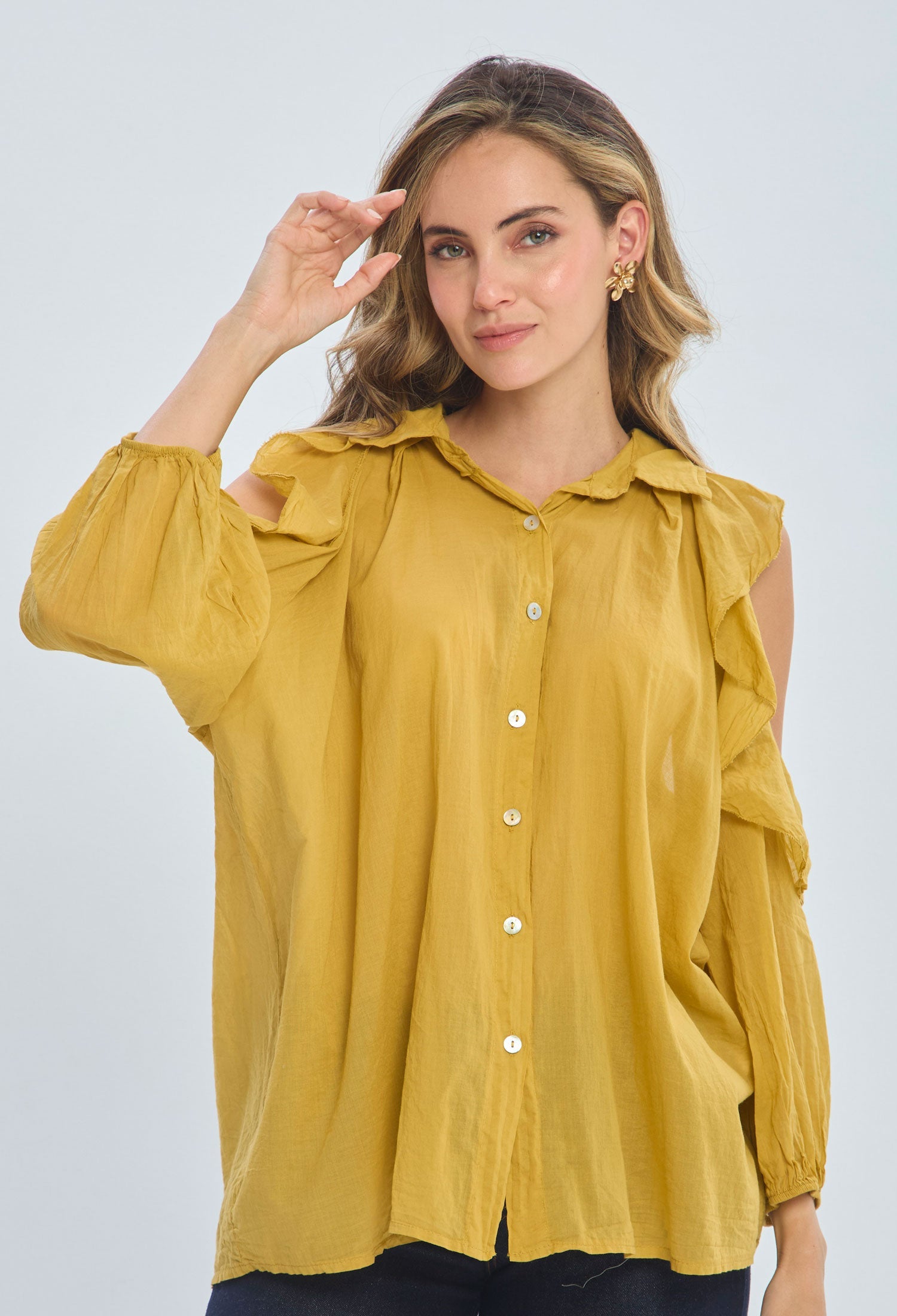 Blusa Hombro Descubierto - Outlet BYBLA Colombia - NARANJAS