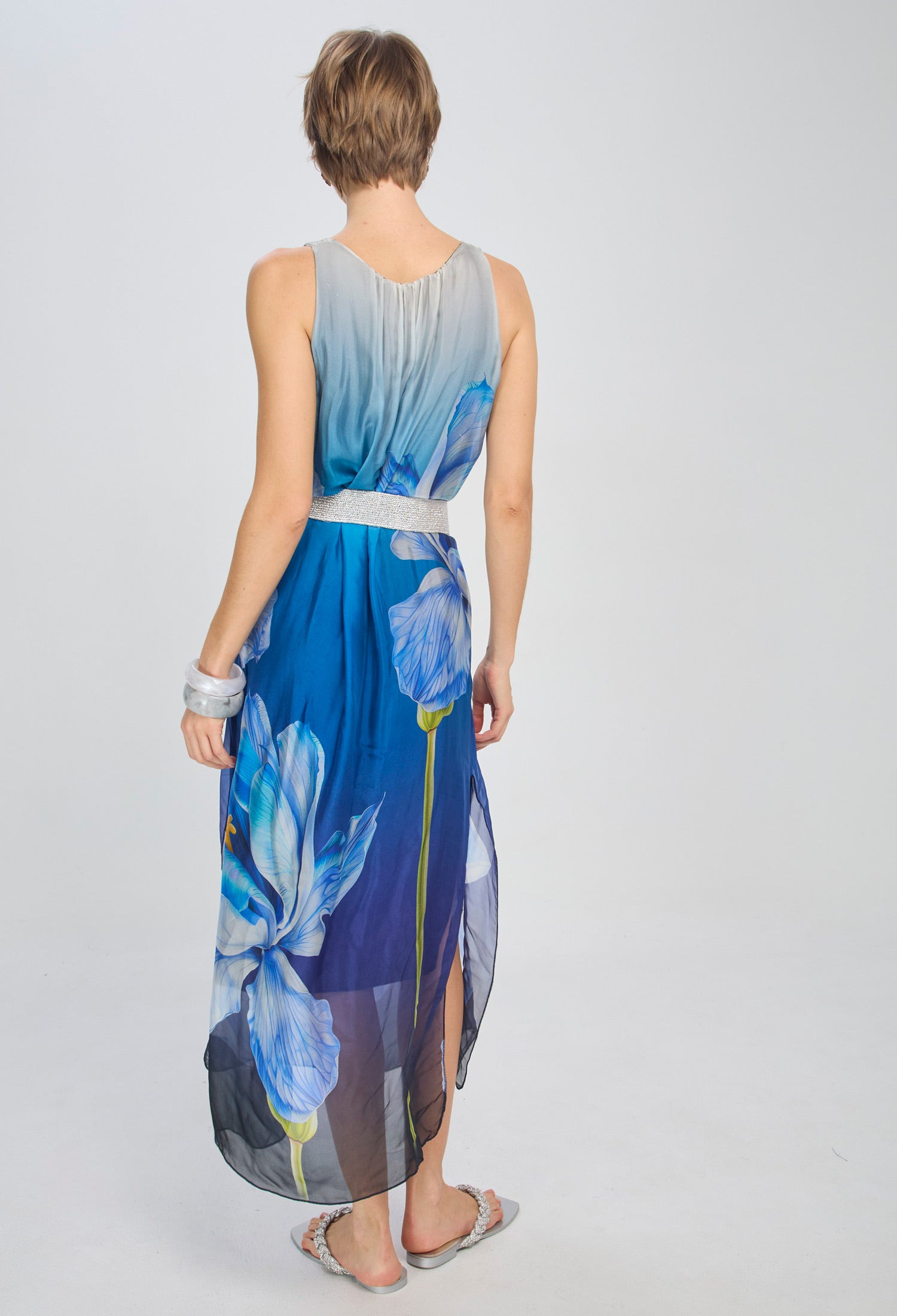 Vestido Seda Flores - SALE