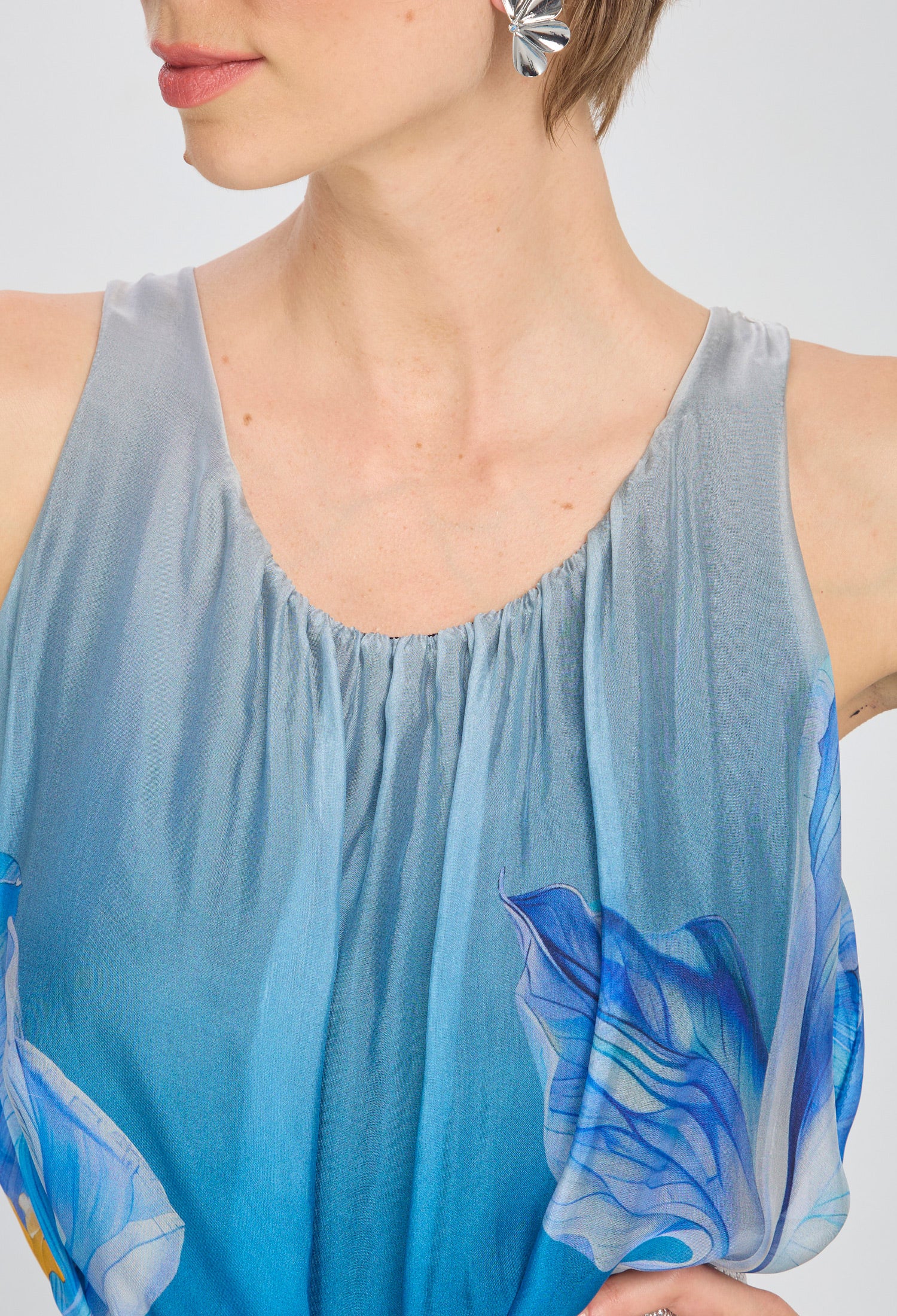 Vestido Seda Flores - SALE