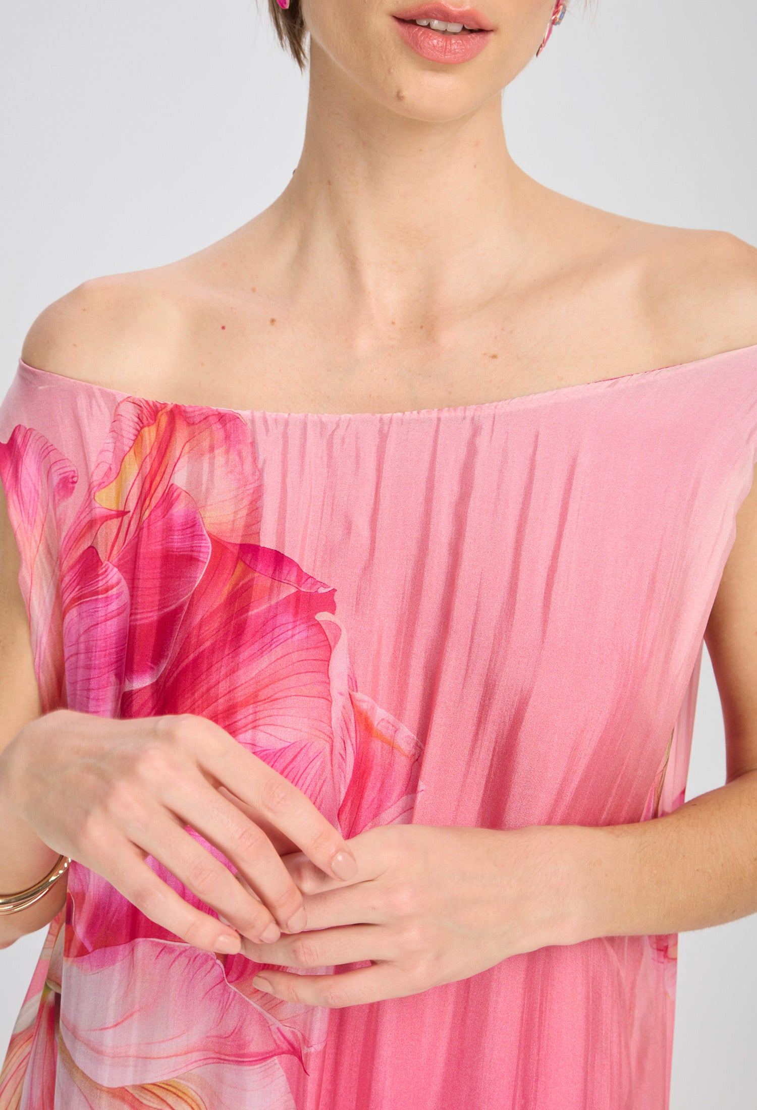 Vestido Seda Flores - SALE