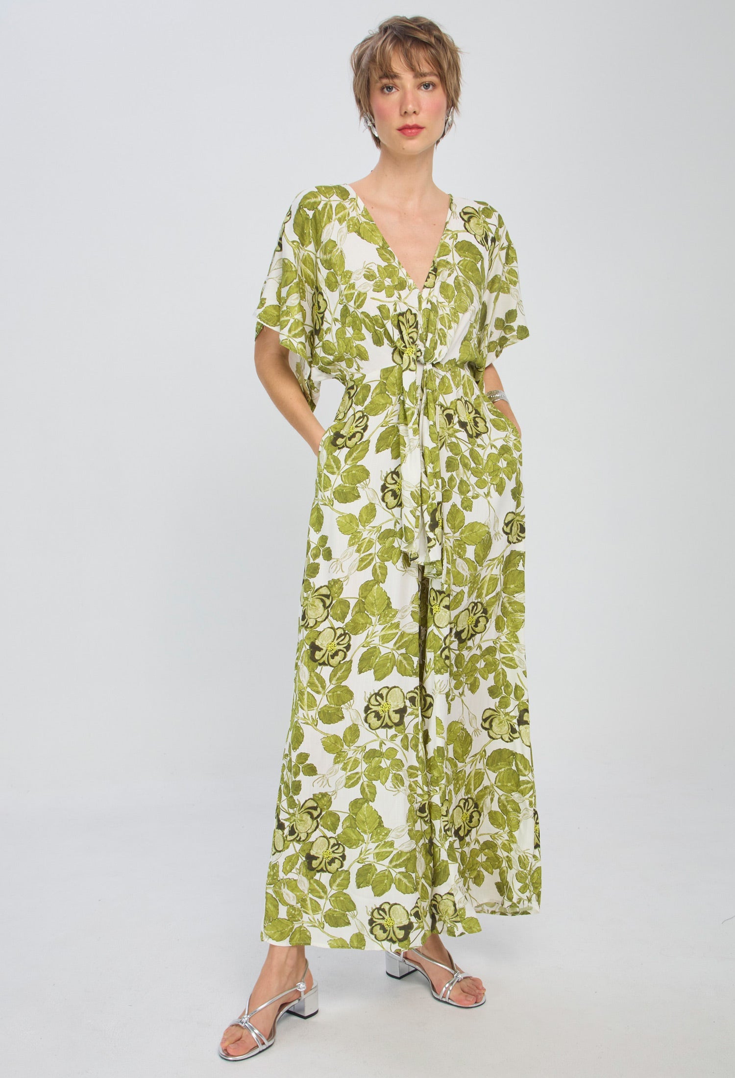 Enterizo Flores Nudo - SALE