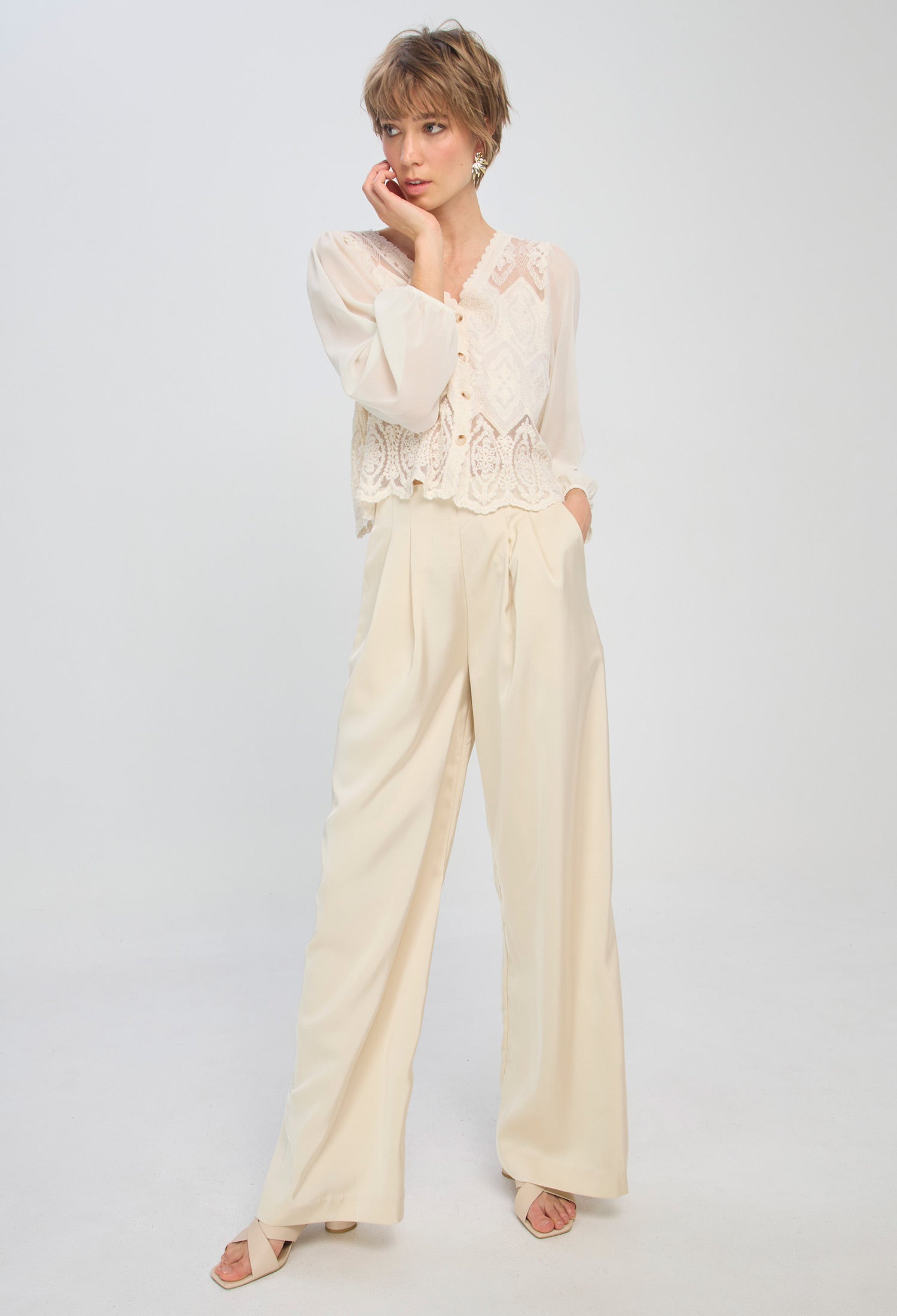 Pantalón Pliegues Mujer NEW - BYBLA S / NEGROS PANTALON