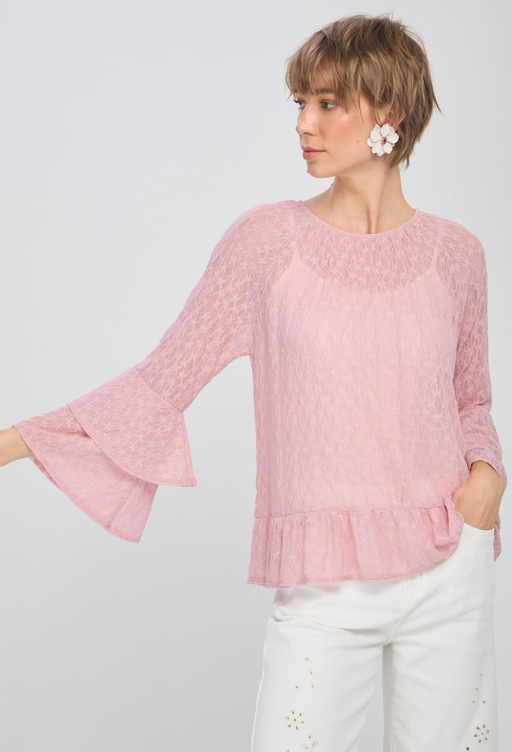 Blusa Transparencia Boleros - Outlet BYBLA Colombia