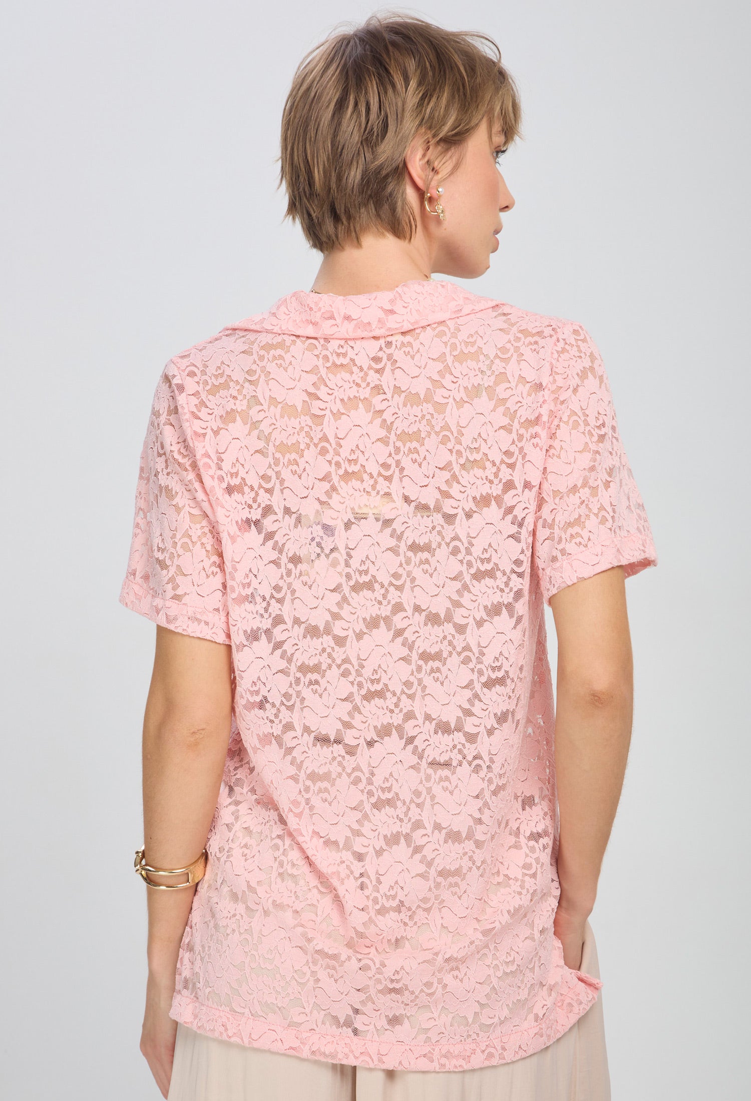 Blusa Transparencia Flores vista 6 - Outlet BYBLA Colombia