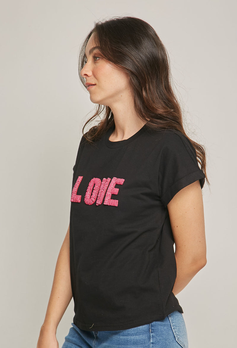 Camiseta LOVE vista 2 - Outlet BYBLA Colombia