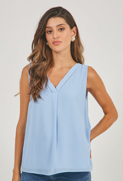 Blusa Mangas Cuello En V Mujer - SALE - BYBLA S / LILAS BLUSA