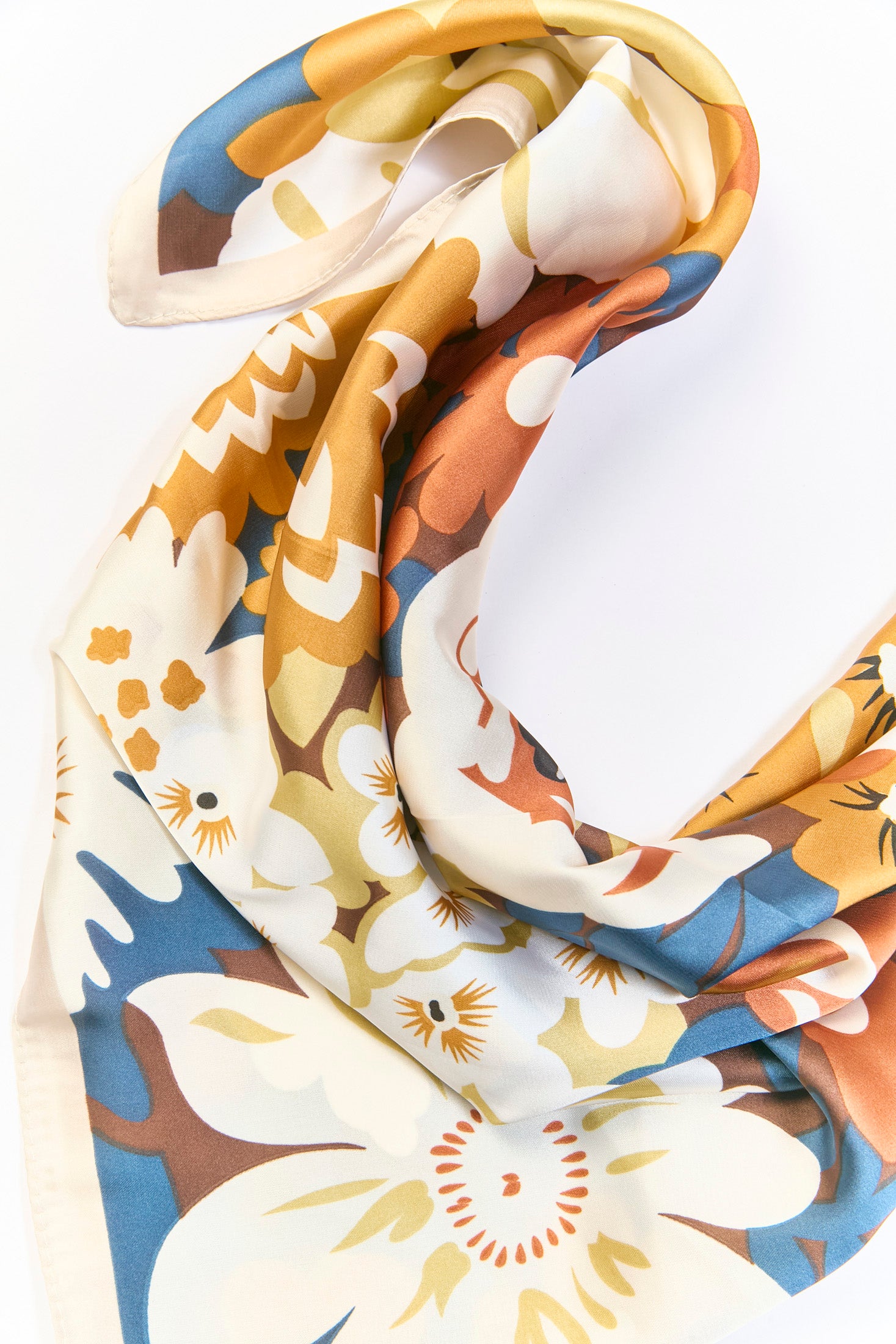 Pañoleta multiuso beige neutra con estampado - vista 2