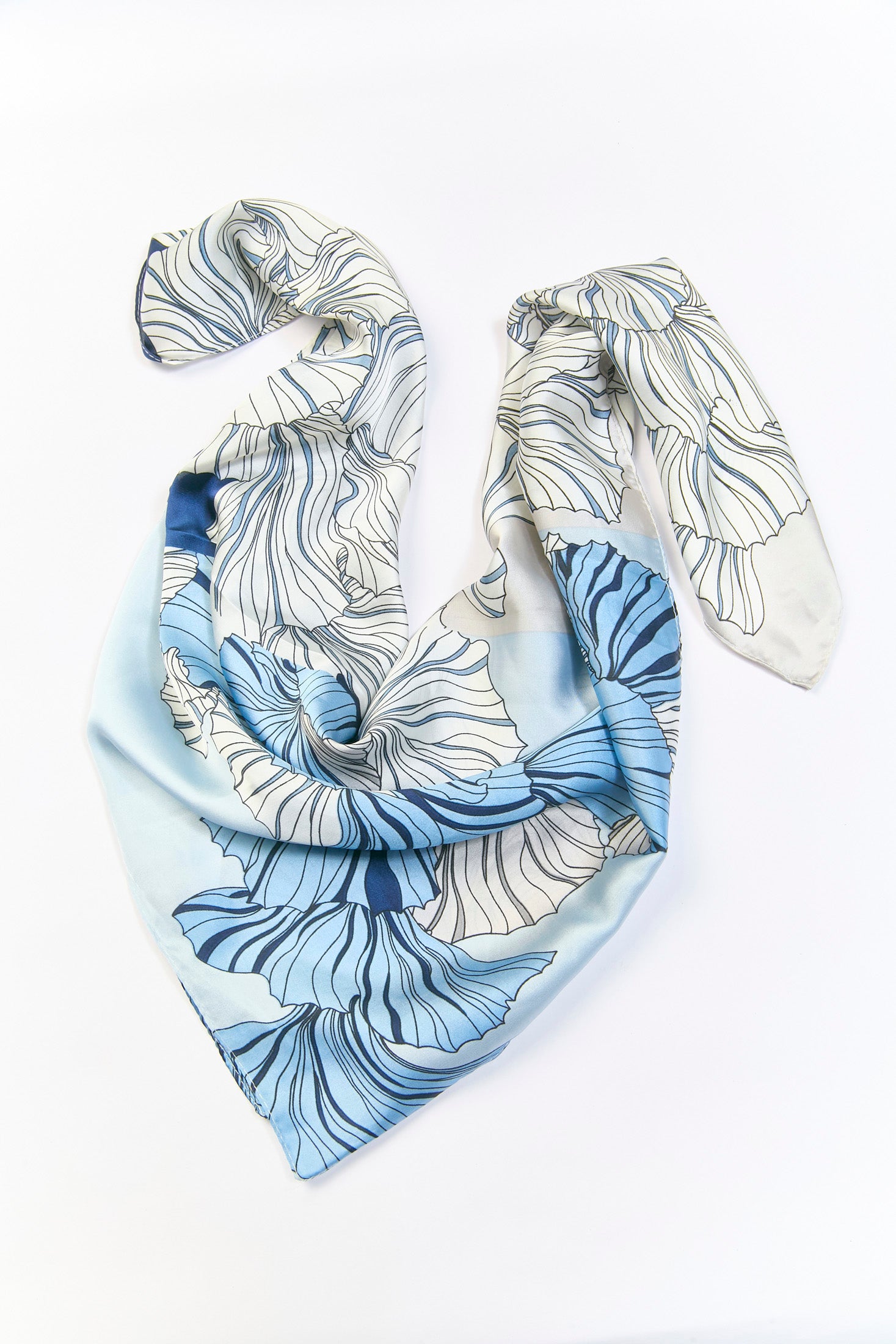 Pañoleta multiuso azul marino con estampado