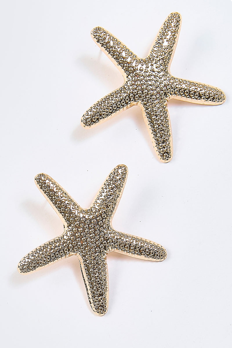 Aretes Topo Estrella de Mar Dorados
