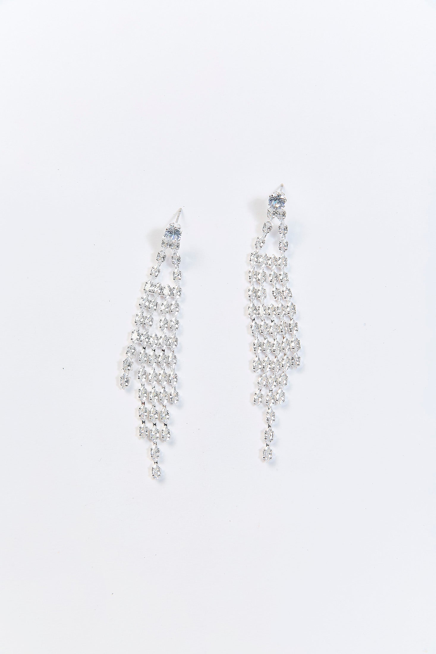 Aretes Borla Marquesa Circón Plateados - Foto 1