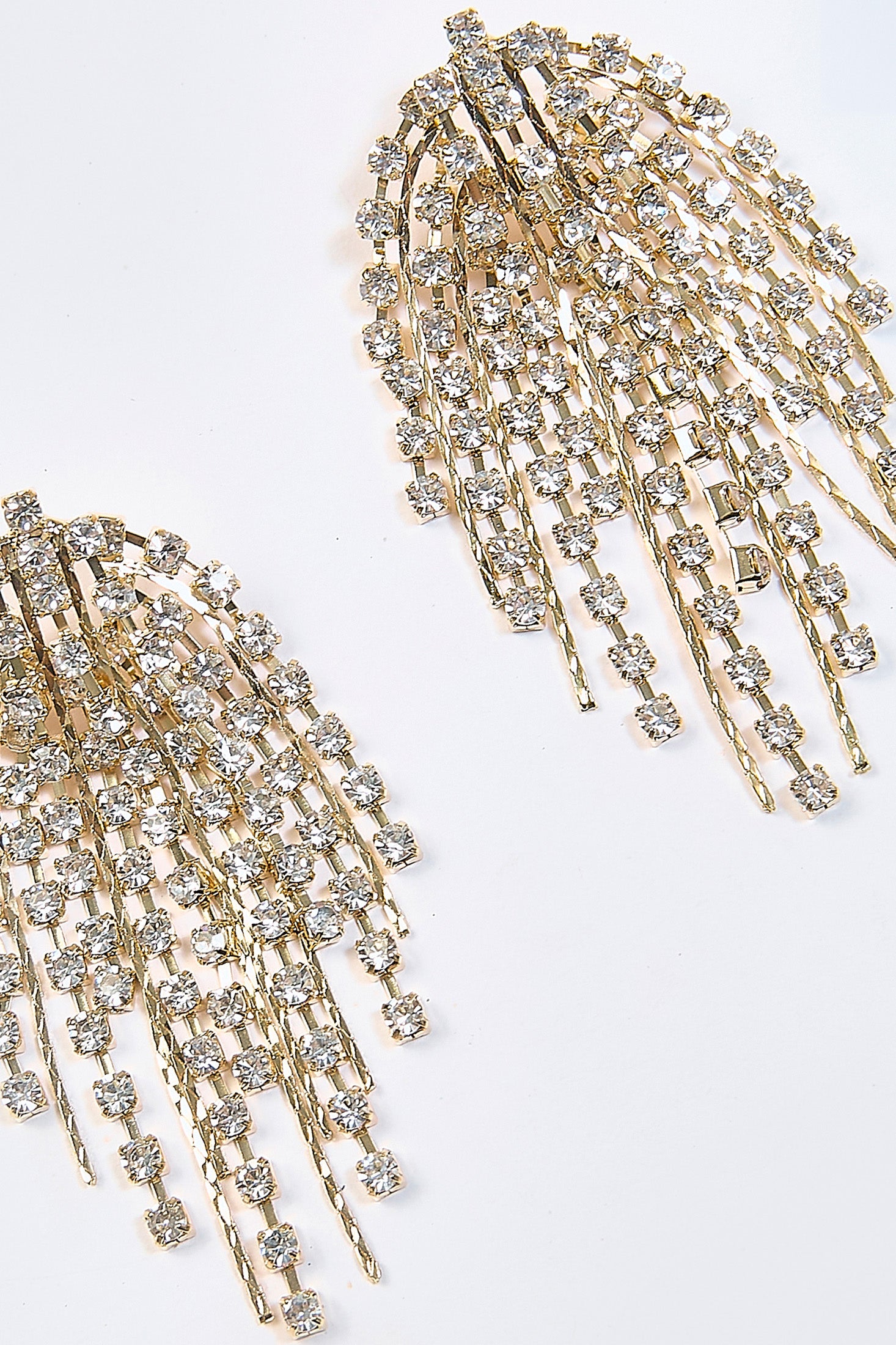 Aretes Topo Borla Brillantes Dorados